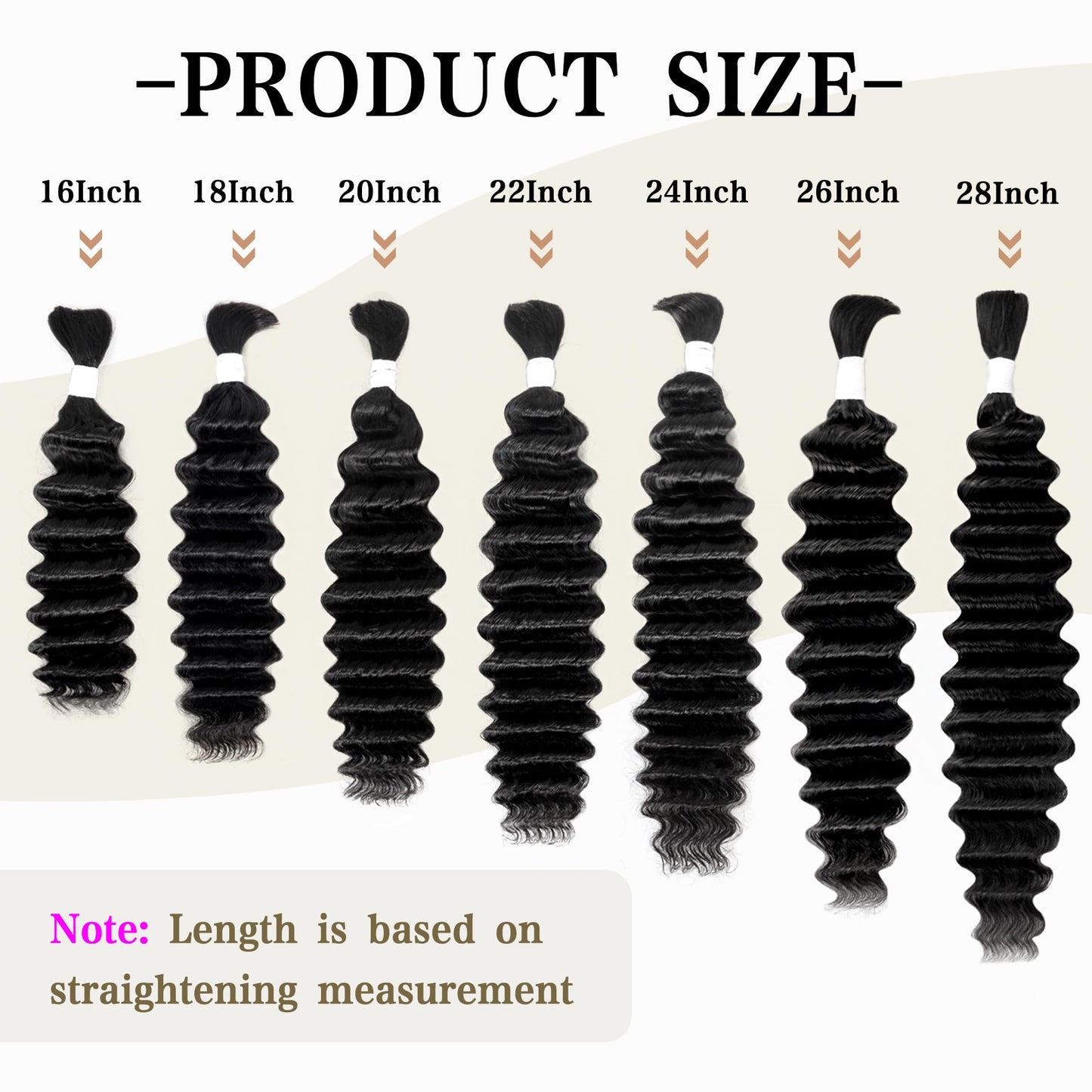 Deep Wave Bulk Human Hair for Braiding 2 Bundles 100g 18 Inch No Weft 10A Brazilian Virgin Curly Human Hair Extensions for Boho Braids Wet Wavy Human Braiding Hair (18"/100G,Black)