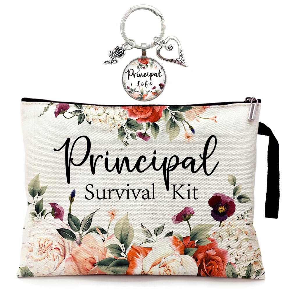 ZHANTUONE Principal survival kit Cosmetic bag keychain pendant，Principal Gift ，Thank you Principal Gift，Principal Retirement Gift， Graduation Gift,Gift for keychain pendant