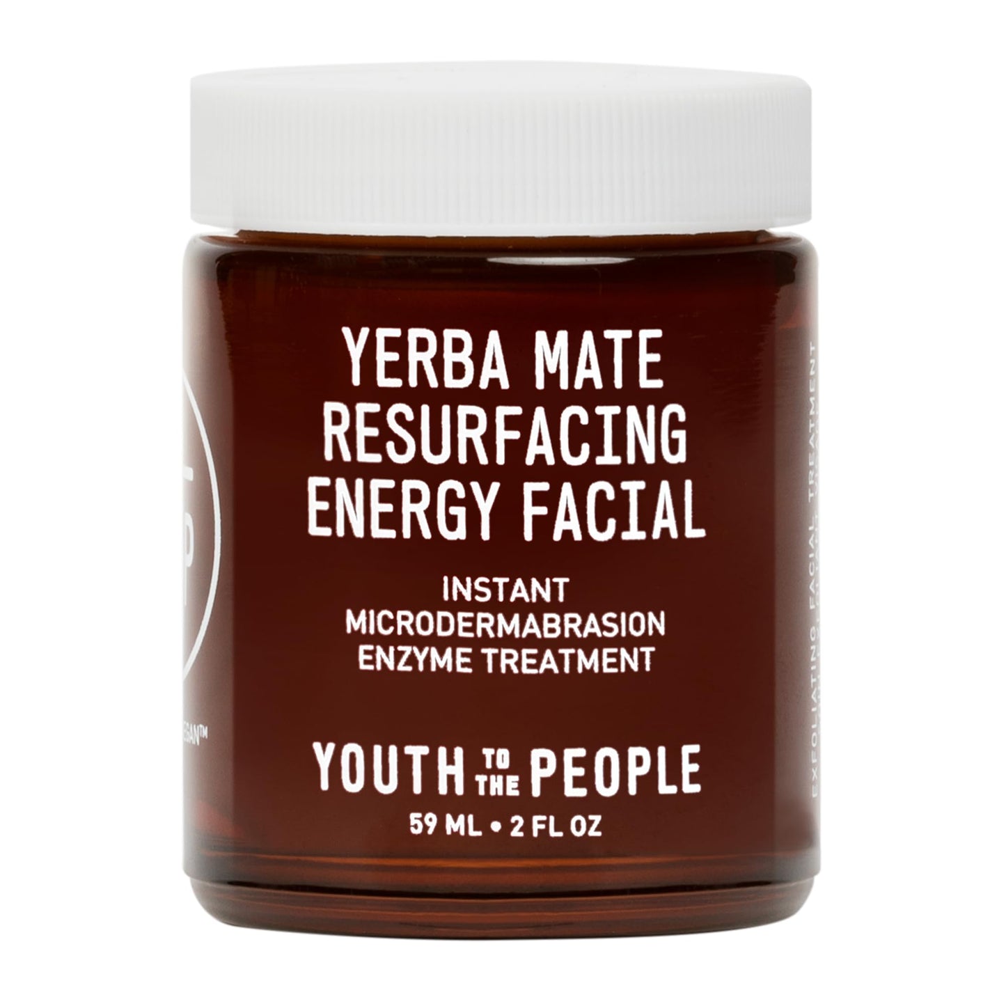 Youth To The People Yerba Mate Resurfacing Energy Facial - Microdermabrasion Facial Exfoliator for Smooth, Soft Skin - Vegan Exfoliating Face Scrub with Papaya Enzyme, Caffeine, Micro-Exfoliants (2oz)