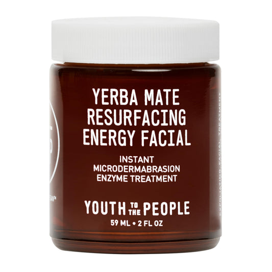 Youth To The People Yerba Mate Resurfacing Energy Facial - Microdermabrasion Facial Exfoliator for Smooth, Soft Skin - Vegan Exfoliating Face Scrub with Papaya Enzyme, Caffeine, Micro-Exfoliants (2oz)