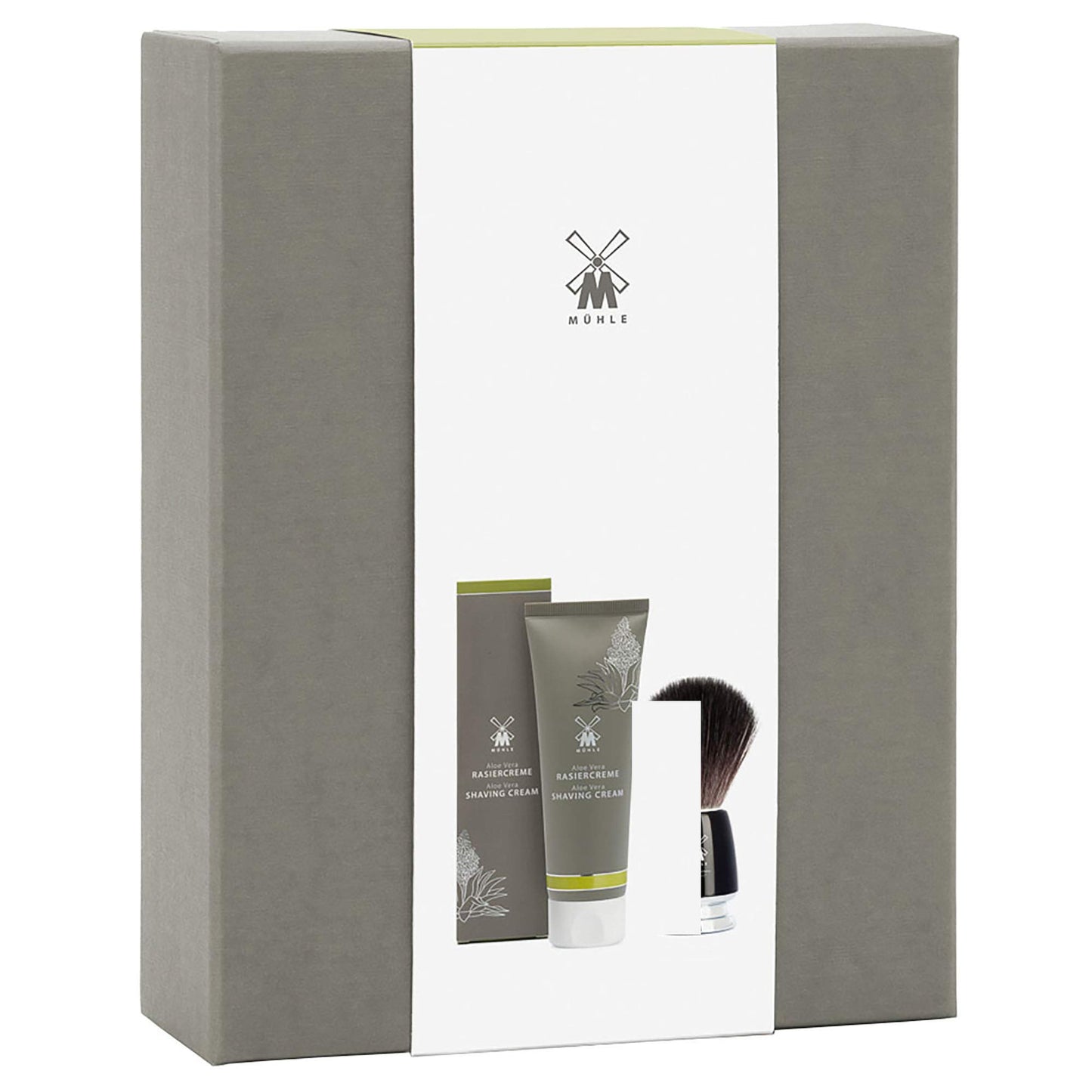 MÜHLE STARTER SET Aloe Vera Shaving Cream & RYTMO Black Fibre Shaving Brush