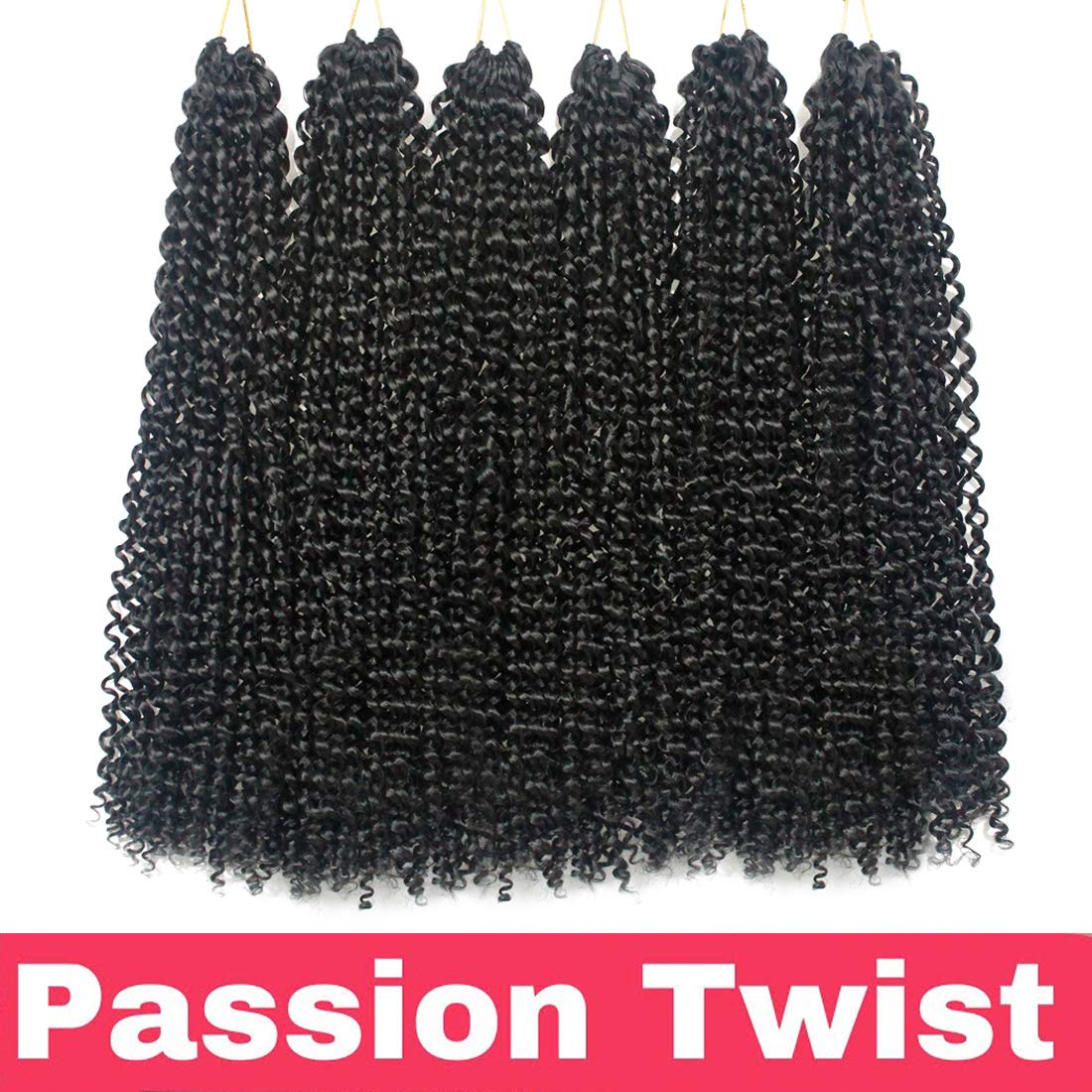 Passion Twist Hair 18 Inch Water Wave Crochet Hair for Women Curly Bohemian Braiding Hair Extensions Crochet Braids 6 Packs 2