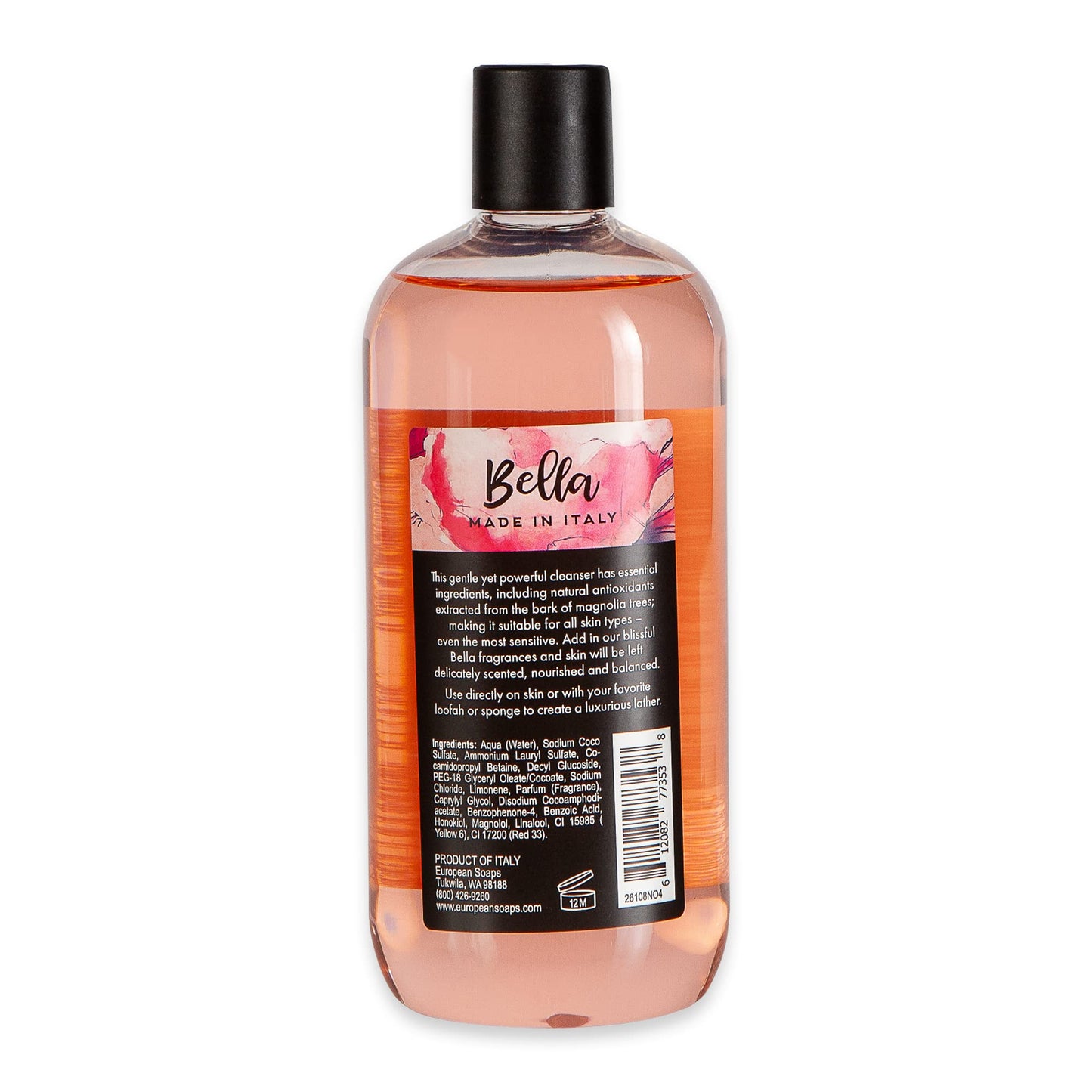 Via Mercato Bella Collection, Hydrates & Invigorates, Shower Gel, 500 ML, No. 4 - Pink Grapefruit, Vervain & Cassis