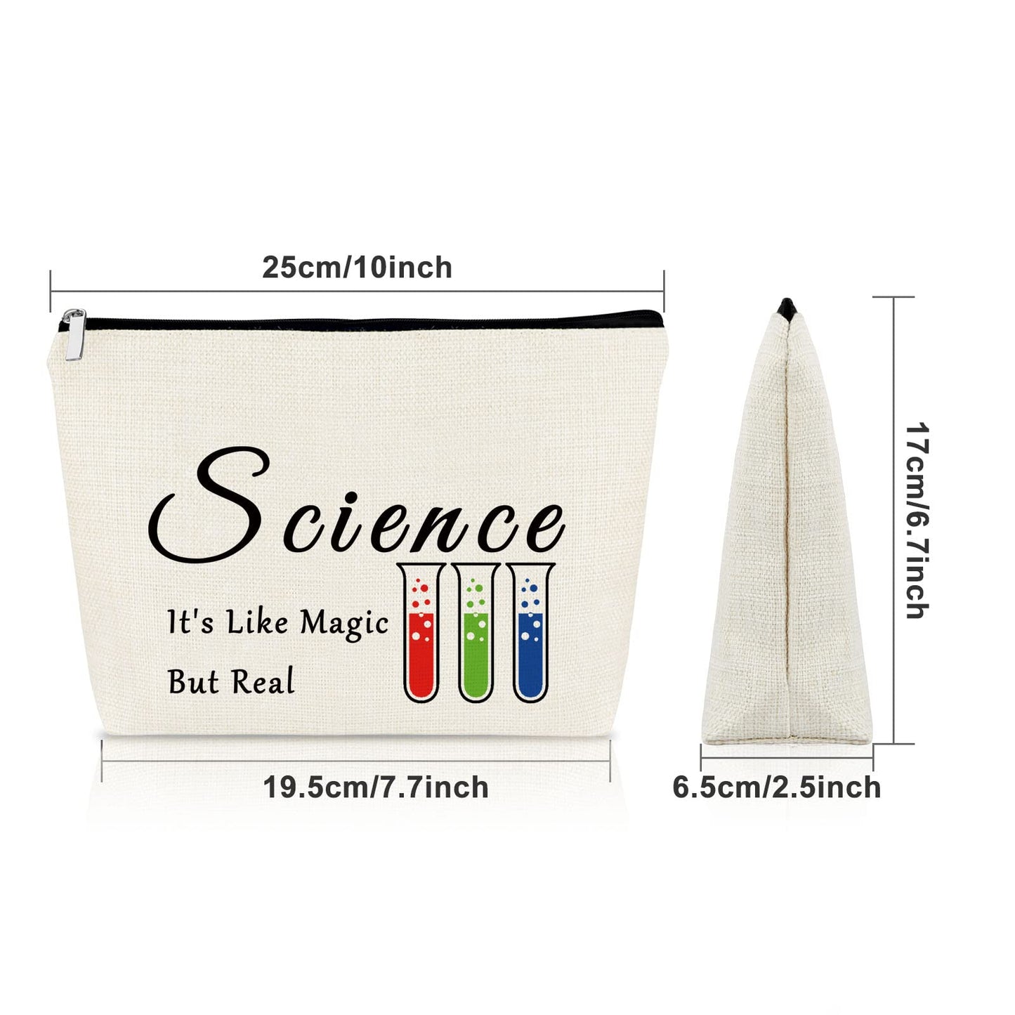 Sazuwu 3PCS Science Gifts Makeup Bag Teacher Appreciation Gifts for Women Science Student Graduation Gifts Scientist Lovers Cosmetic Bag Chemistry Science Gift Birthday Christmas Gifts