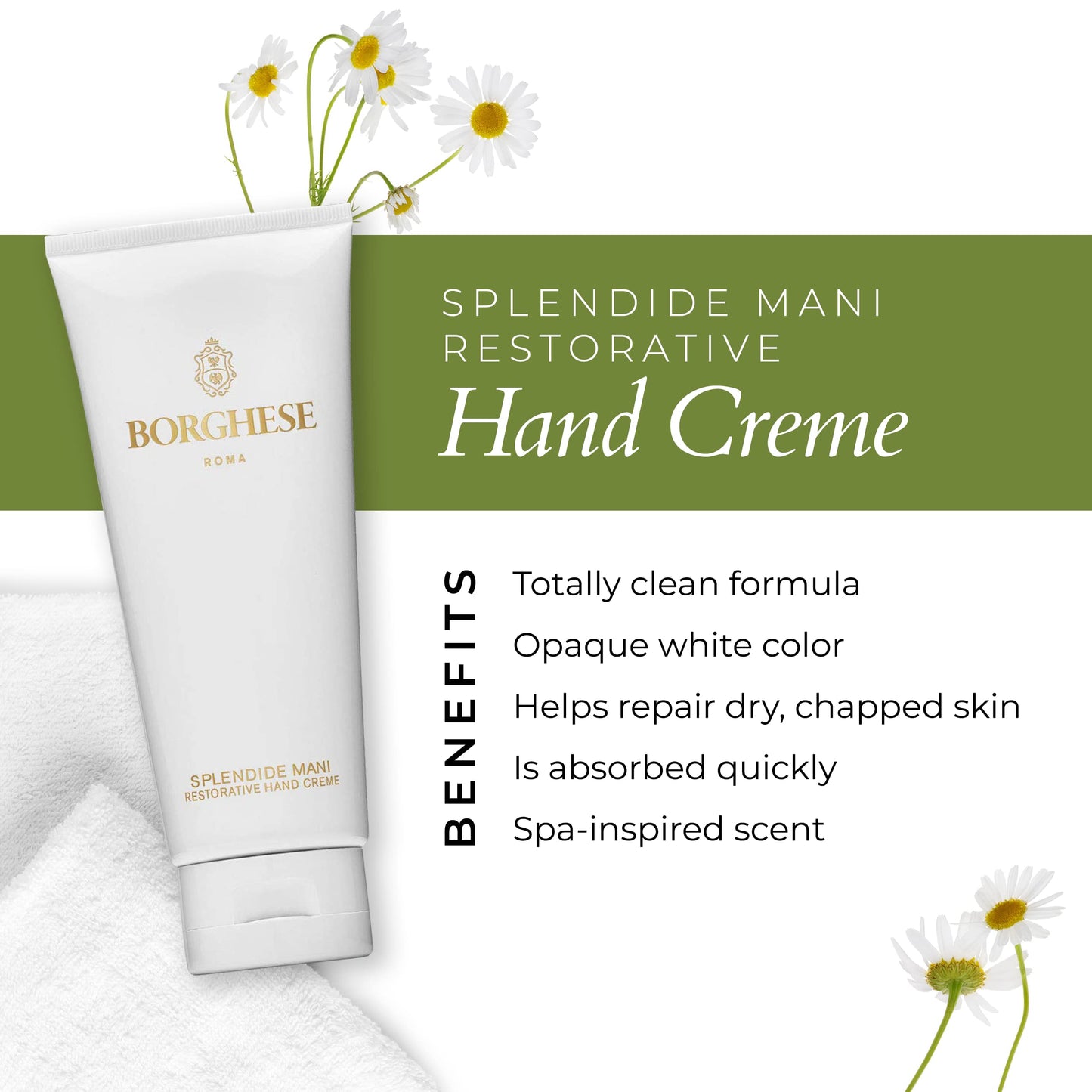 Borghese Splendide Mani Restorative Hand Creme - Hand Cream For Dry Hands - 3.4 FL Oz