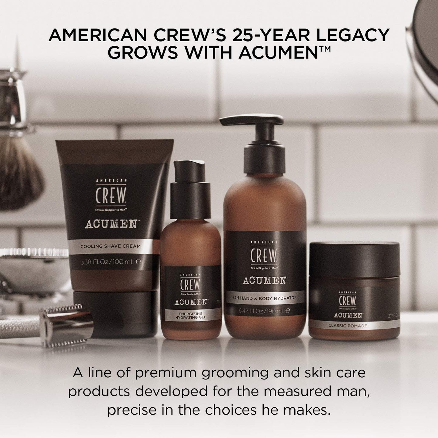 Men's Face Lotion by American Crew, Moisturizing Facial Lotion with SPF 35, Vitamin B5, E & Ginger Root Extract