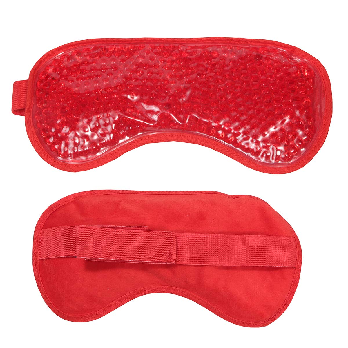 Cooling Eye Mask Reusable Gel Eye Mask for Puffy Eyes,Ice Eye Mask Cold Eye Mask Frozen with Plush Backing for Headache,Migraine,Stress Relief-Color Red