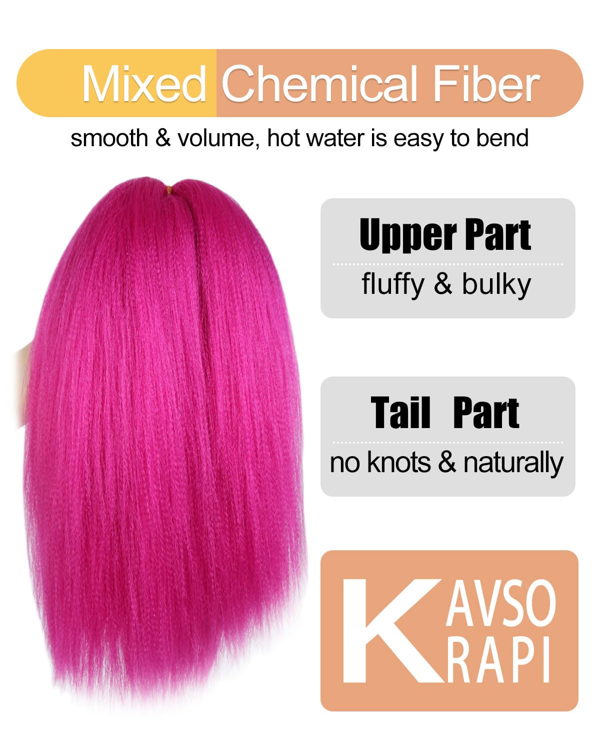 KAVSORAPI Dark Pink Braiding Hair 10 Inch Pre Stretched Hair Colored Short Straight Crochet Braids Yaki Texture Synthetic Fiber 6 Packs (Dark Pink)