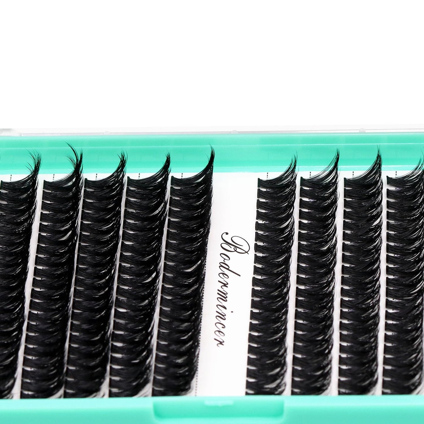 Bodermincer Black/Colored Cluster Lashes 240pcs 20D/40D DIY Eyelash Extension D Curl Long Individual Lashes Mixed Tray Faux Mink Lash Clusters Extensions 8-22mm (80D-16MM)