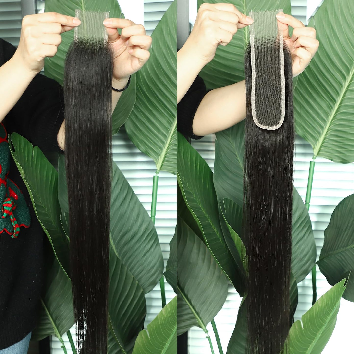 2x6 hd lace closure human hair (Natural Black, 20 Inch)