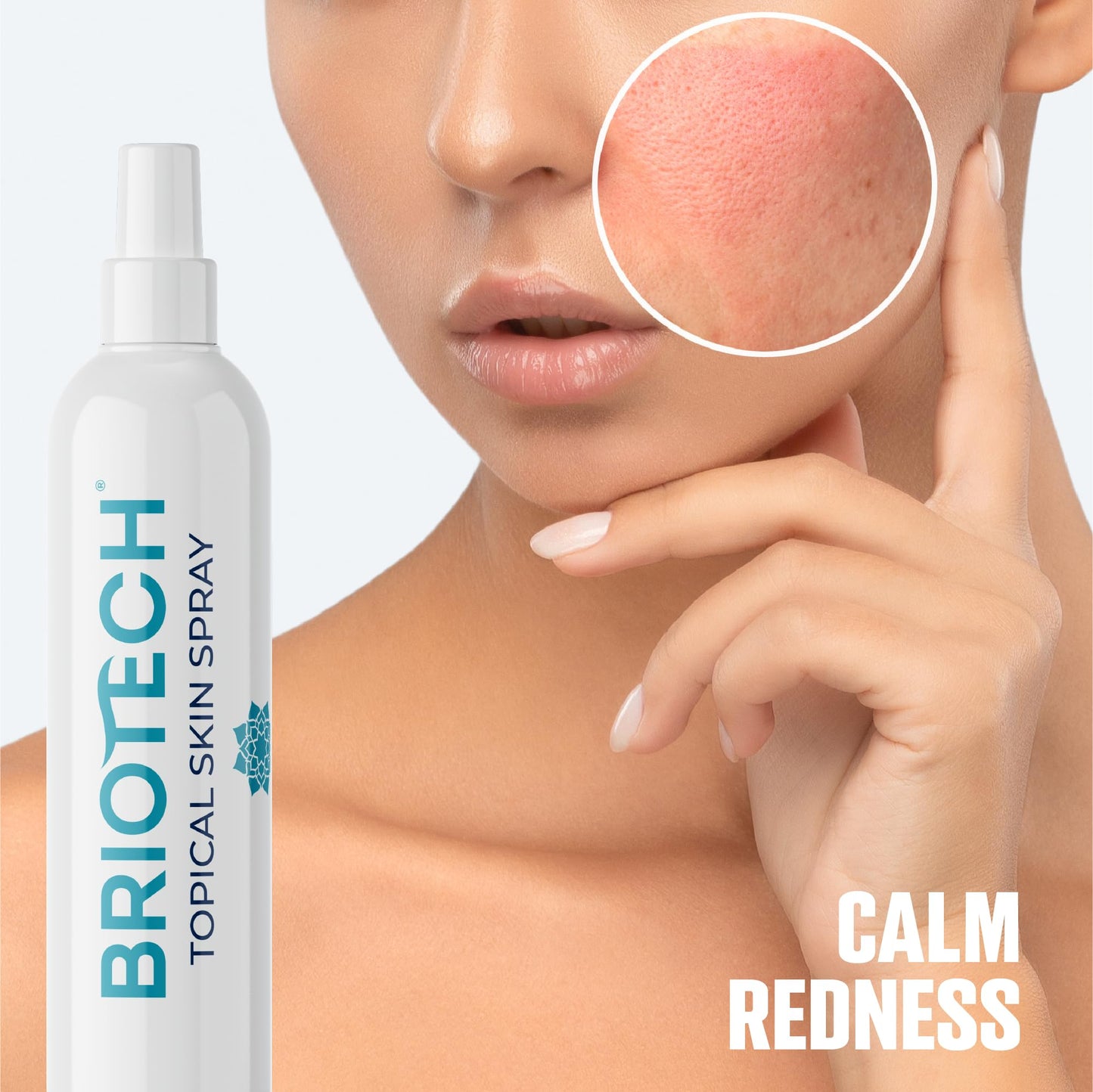 BRIOTECH Topical Skin Spray, Hypochlorous Acid Spray for Body & Face, Eyelid Cleanser, HOCl Facial Mist, Support Against Irritation, Calm Redness, Soothe Foot & Scalp, 8 fl oz ea, 2 ct