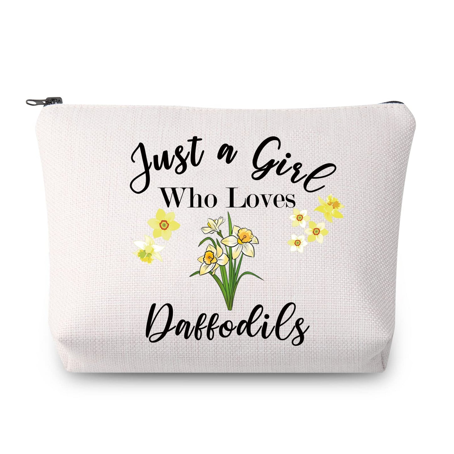 JYTAPP Daffodil Makeup Bag Daffodil Flowers Lover Gift Who Loves Daffodils Cosmetic Bag Spring Easter Garden Gift