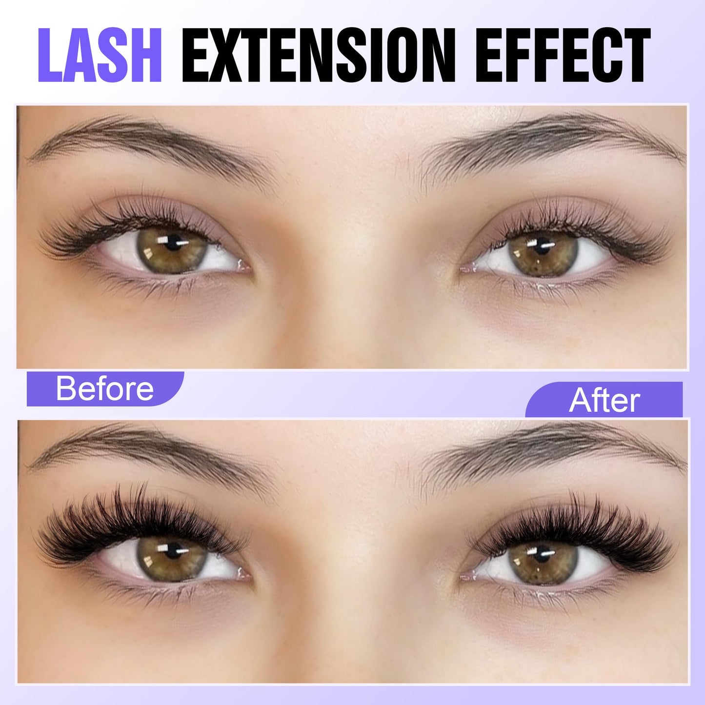 Pawotence Lash Clusters 40D Curl 280pcs Cluster Eyelash Extensions 9-16mm Mix Eyelash Clusters DIY Lash Extension Individual Lashes for Self Application at Home (40D-0.07D-9-16MIX)