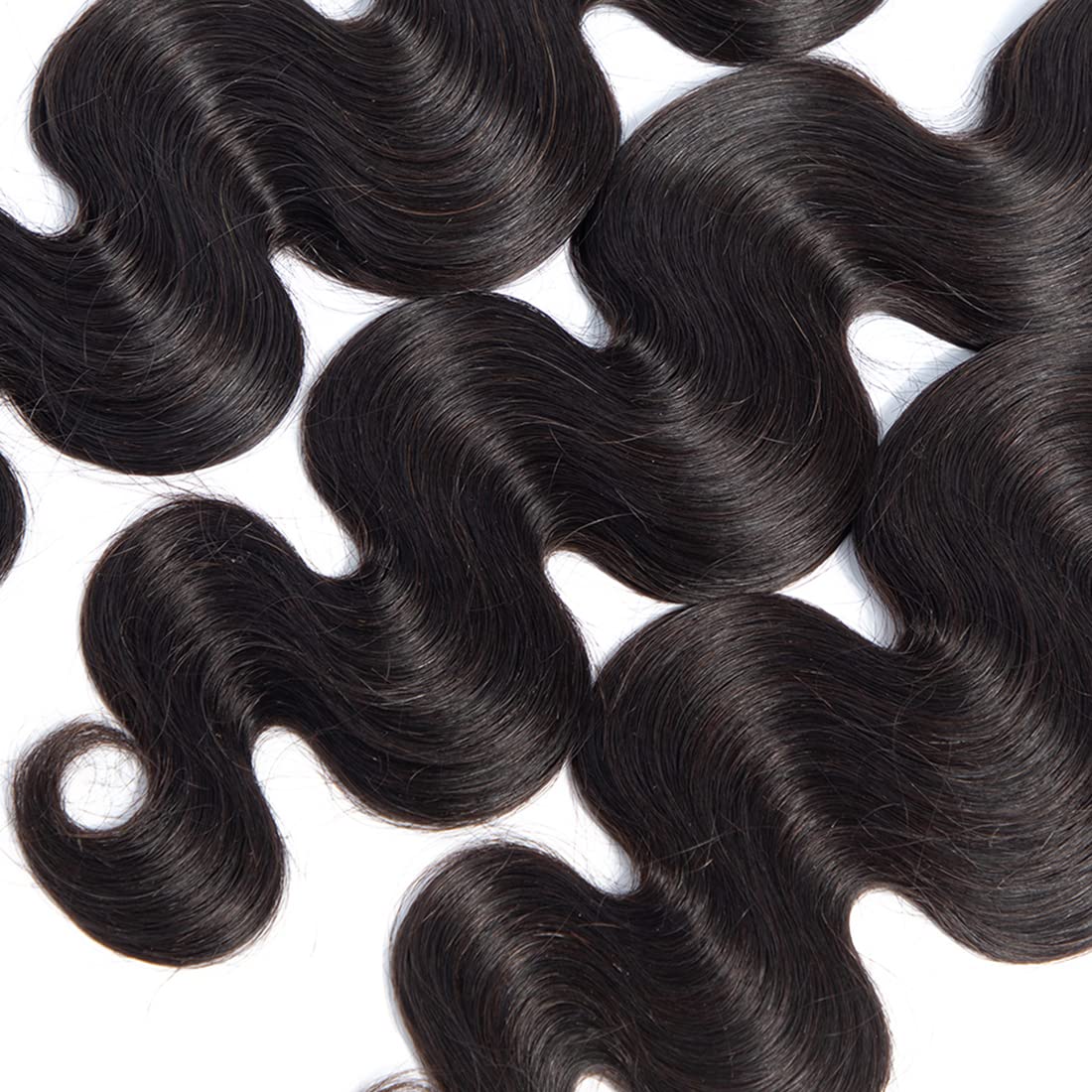 BLACKMOON HAIR Body Wave Human Hair 3 Bundles 14 16 18Inch Bundles Human Hair 100% Unprocessed Brazilian Virgin Human Hair Weave Bundles Body Wave Hair Extensions Natural Color Can Be Dyed