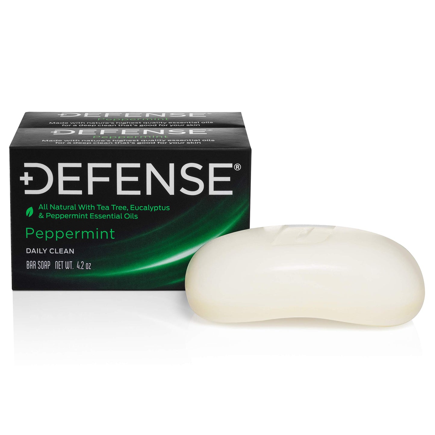 Defense Soap Peppermint 4 Oz Bar (Pack of 2), Antifungal Medicated Bar Soap, & Body Wash 32 oz - Natural Shower Gel