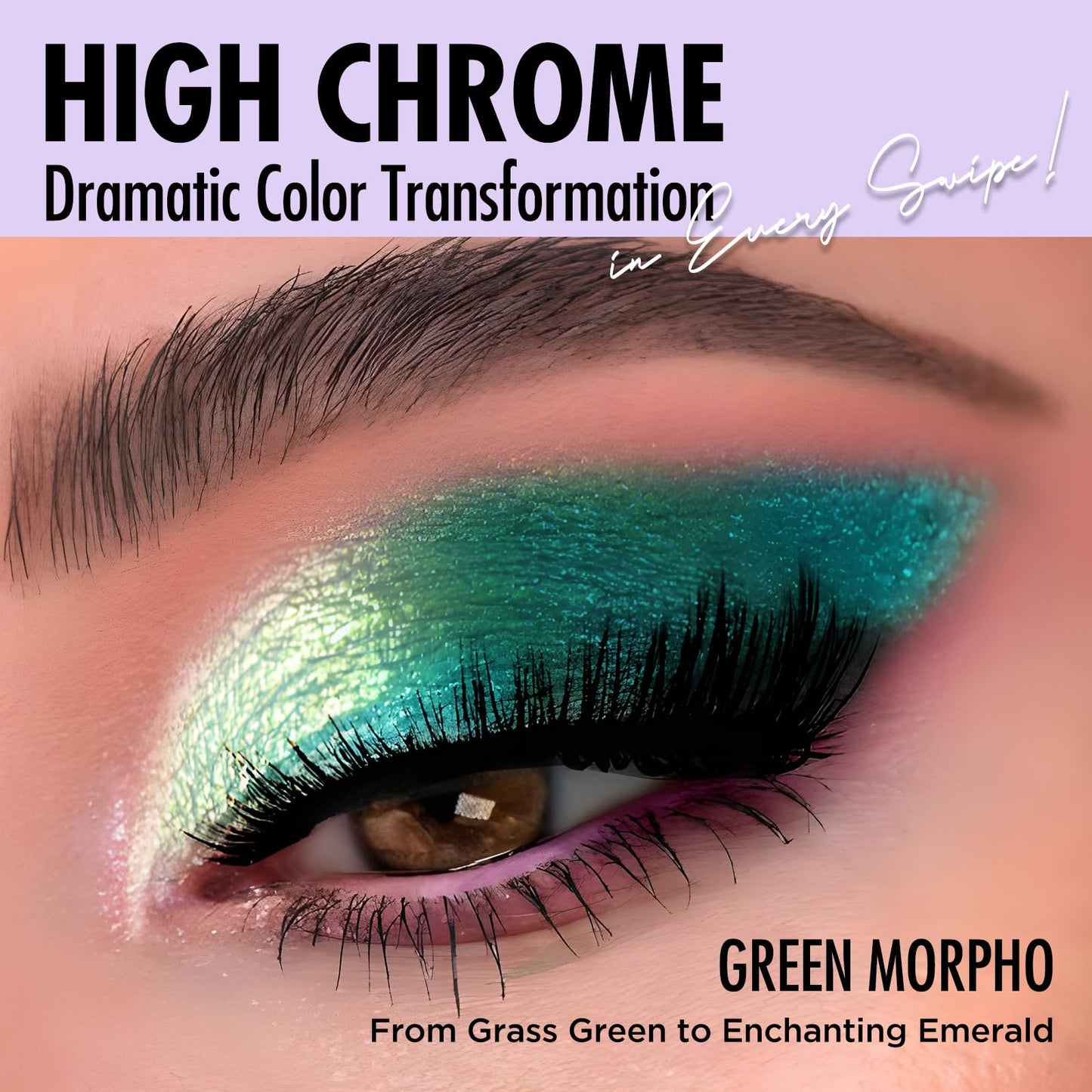 BEPHOLAN Duochrome Glitter Green Eyeshadow Palette,High Pigment,Longwear,Intense Color Gothic Makeup