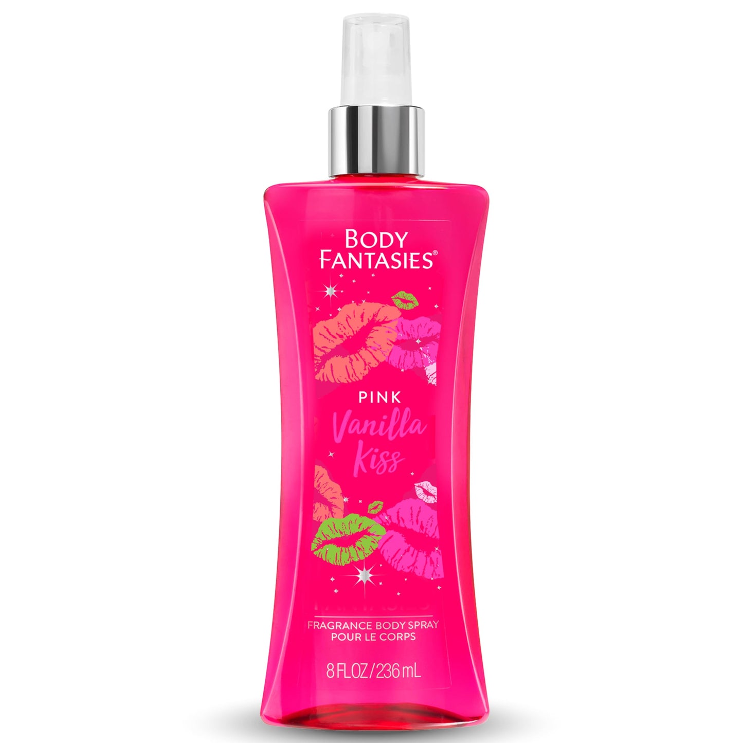 BODY FANTASIES SIGNATURE Fragrance Body Spray, Pink Vanilla Kiss Fantasy, 8 Fluid Ounce (BF44)