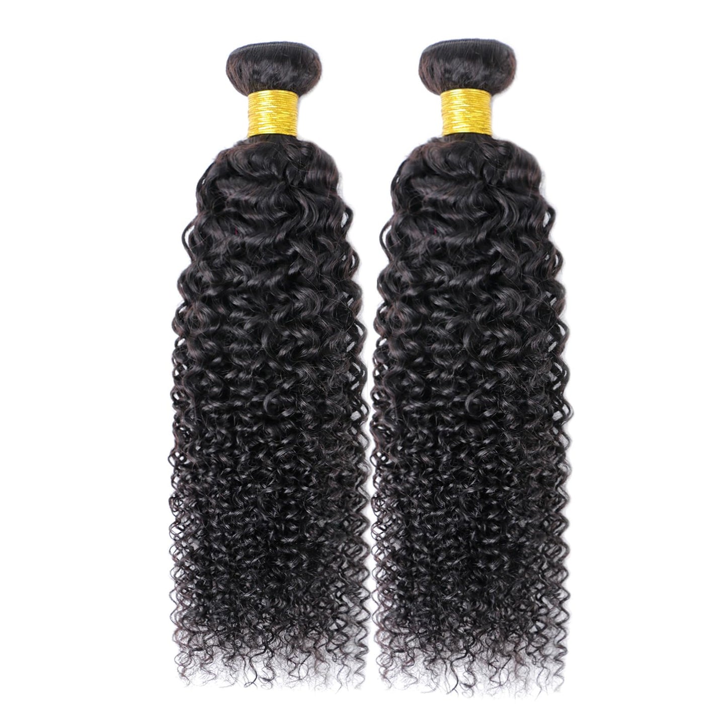 VIYAVIYA Hair 10A Brazilian Curly Hair Wave Bundles Human Hair 2 Bundles 18 20 Inches 100% Unprocessed Human Hair Bundles Wet And Wavy Bundles Curly Virgin Hair Extensions Natural Color