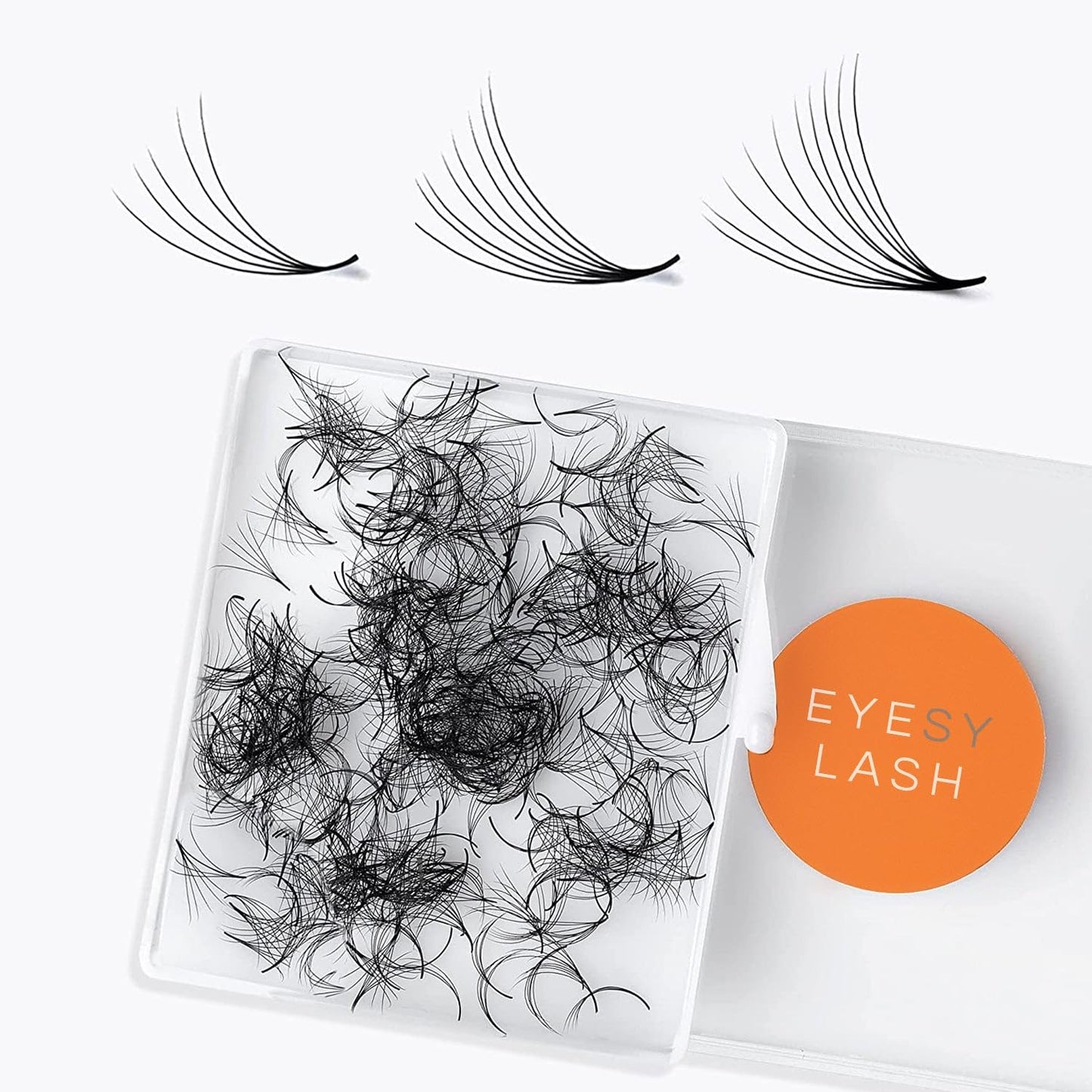 Eyesy Lash 500 Promade Fans | 12D 0.03 Size 15mm Curl CC | DIY Eyesy Eyelash Extension Premade Lashes Mega Volume Lash Extensions Pro Made Fans Eyelash Extensions Pestanas Pelo A Pelo False Eyelashes