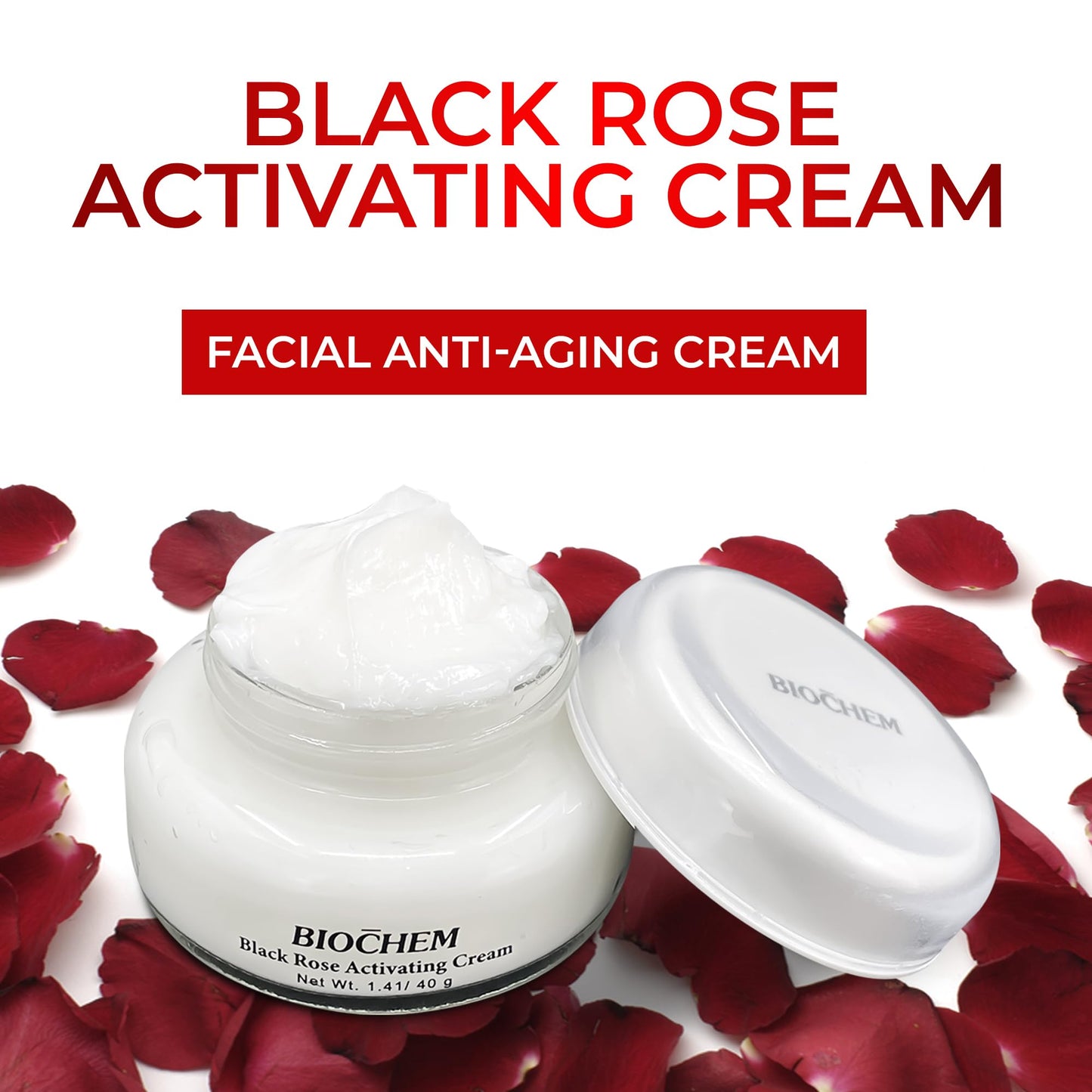 BIOCHEM Black Rose Activating Cream - Face Moisturizer 1.41 oz. / 40