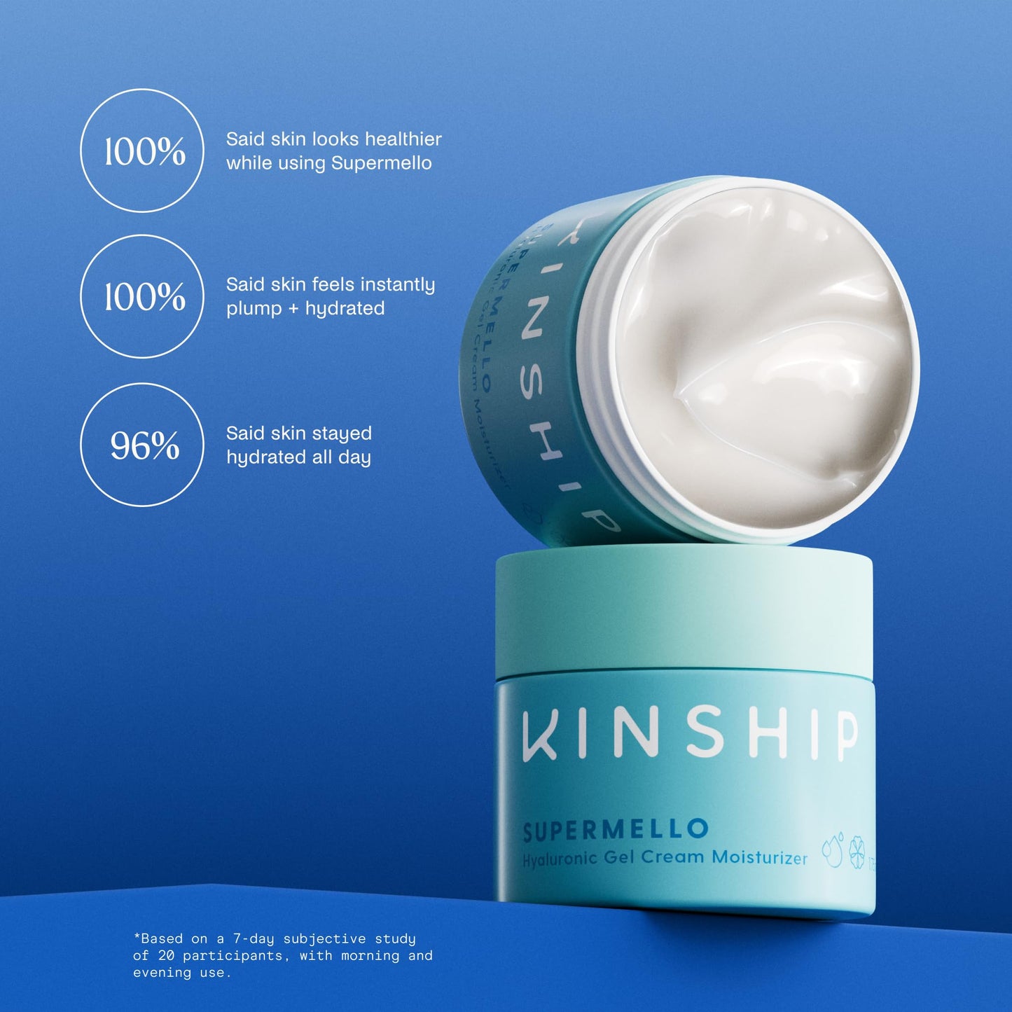 Kinship Self Reflect 100% Mineral SPF + Supermello Gel Cream Moisturizer Bundle | Probiotic Moisturizing Facial Sunscreen | Lightweight Hyaluronic Acid Face Lotion | Protect + Hydrate All Skin Types