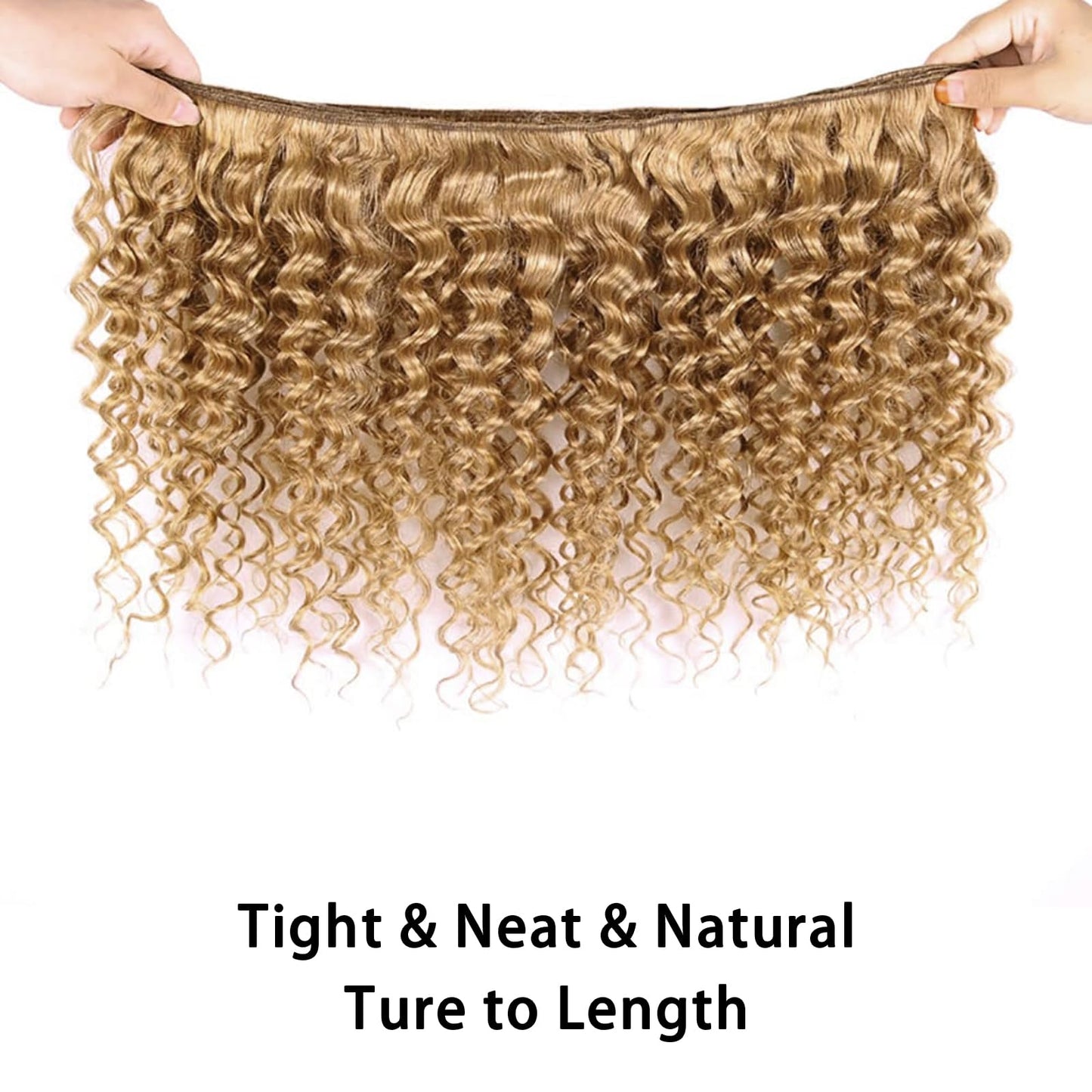 Honey Blonde Bundles Deep Wave Human Hair 24inch 1 Bundle Blonde Deep Wave Bundles Human Hair Bundlles 613 Bundles Blonde Bundles Brazilian Unprocessed Virgin Hair Wet and Wavy Human Hair Extensions