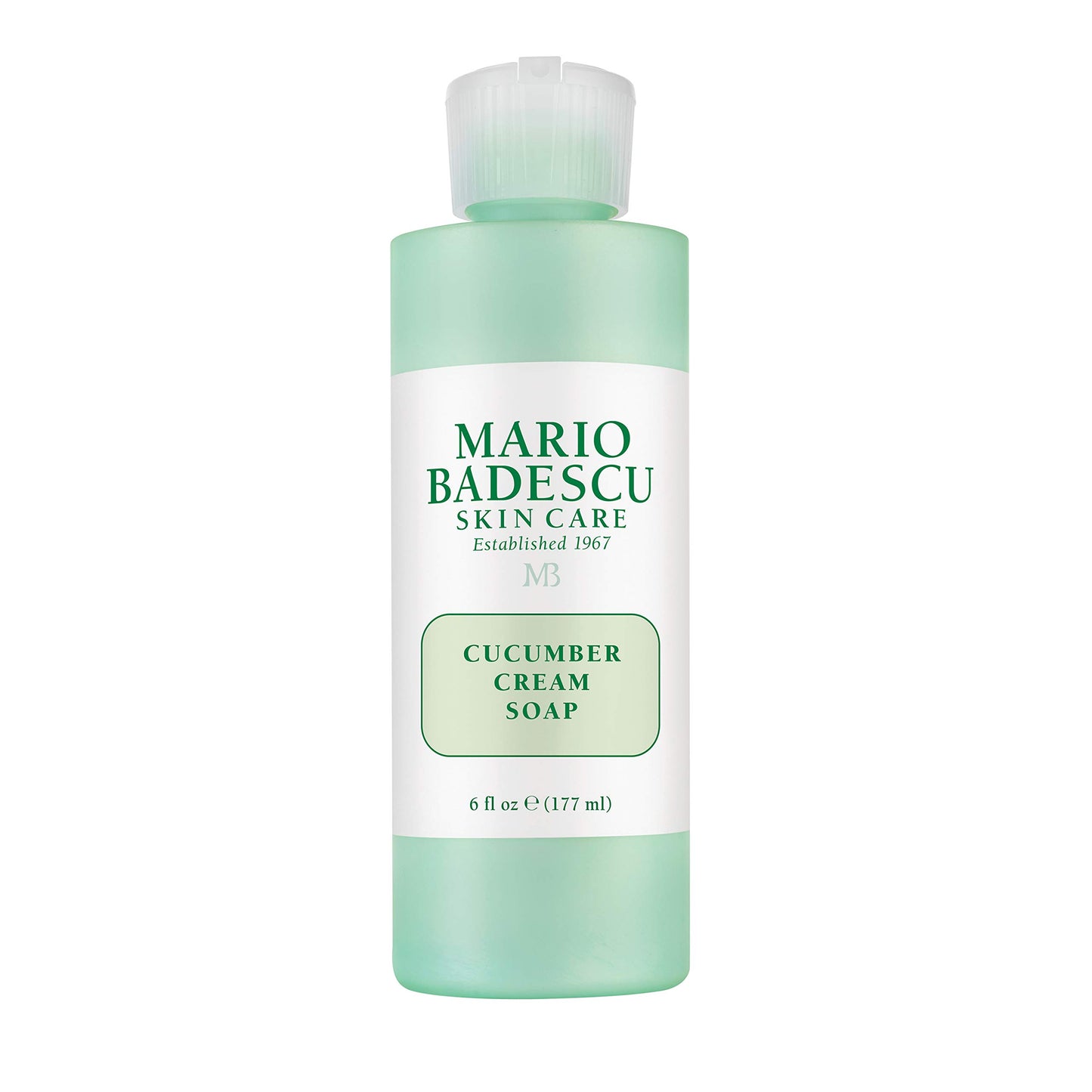 Mario Badescu Cucumber Cream Soap - Gentle, Creamy Facial Cleanser Infused with Vitamins and Minerals - Removes Light Makeup, Oil and Impurities - Face Wash Ideal for Combination or Dry Skin, 6 Fl Oz