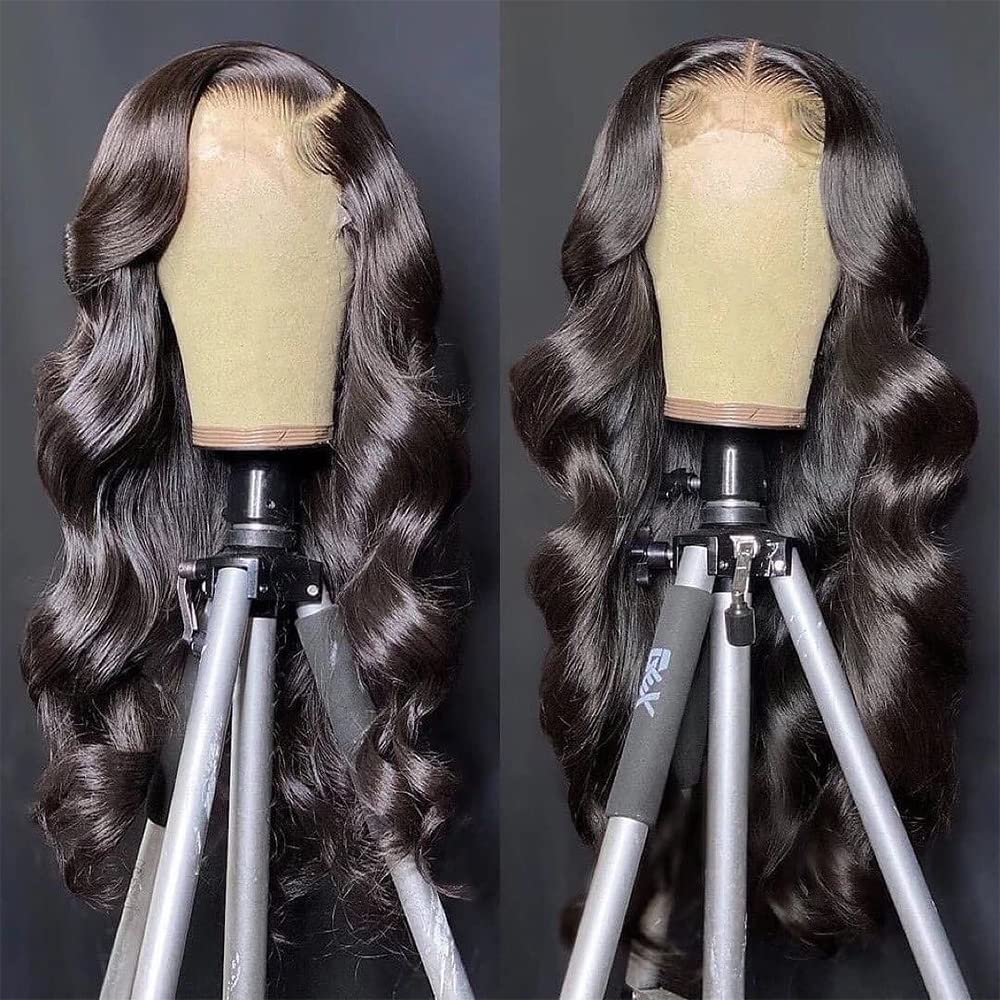 JADEFLO Body Wave Lace Frontal Wig Human Hair 13x4 Body Wave Lace Front Wigs Human Hair 180 Density Glueless Wigs for Black Women Human Hair Pre Plucked with Baby Hair (20inch, 13x4 Body Wave Wig)