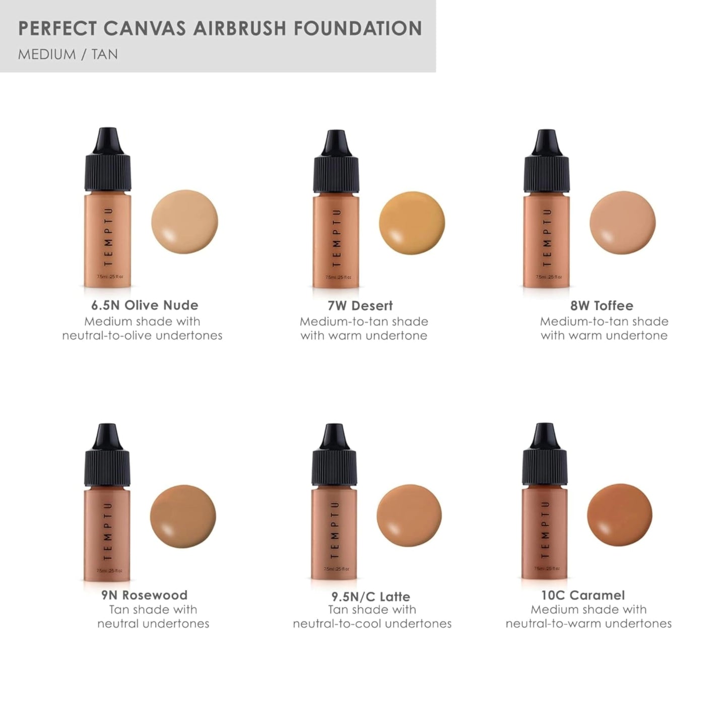 TEMPTU Perfect Canvas Hydra Lock Airbrush Foundation Starter Set, Medium/Tan & Airpod Pro Cartridge Bundle