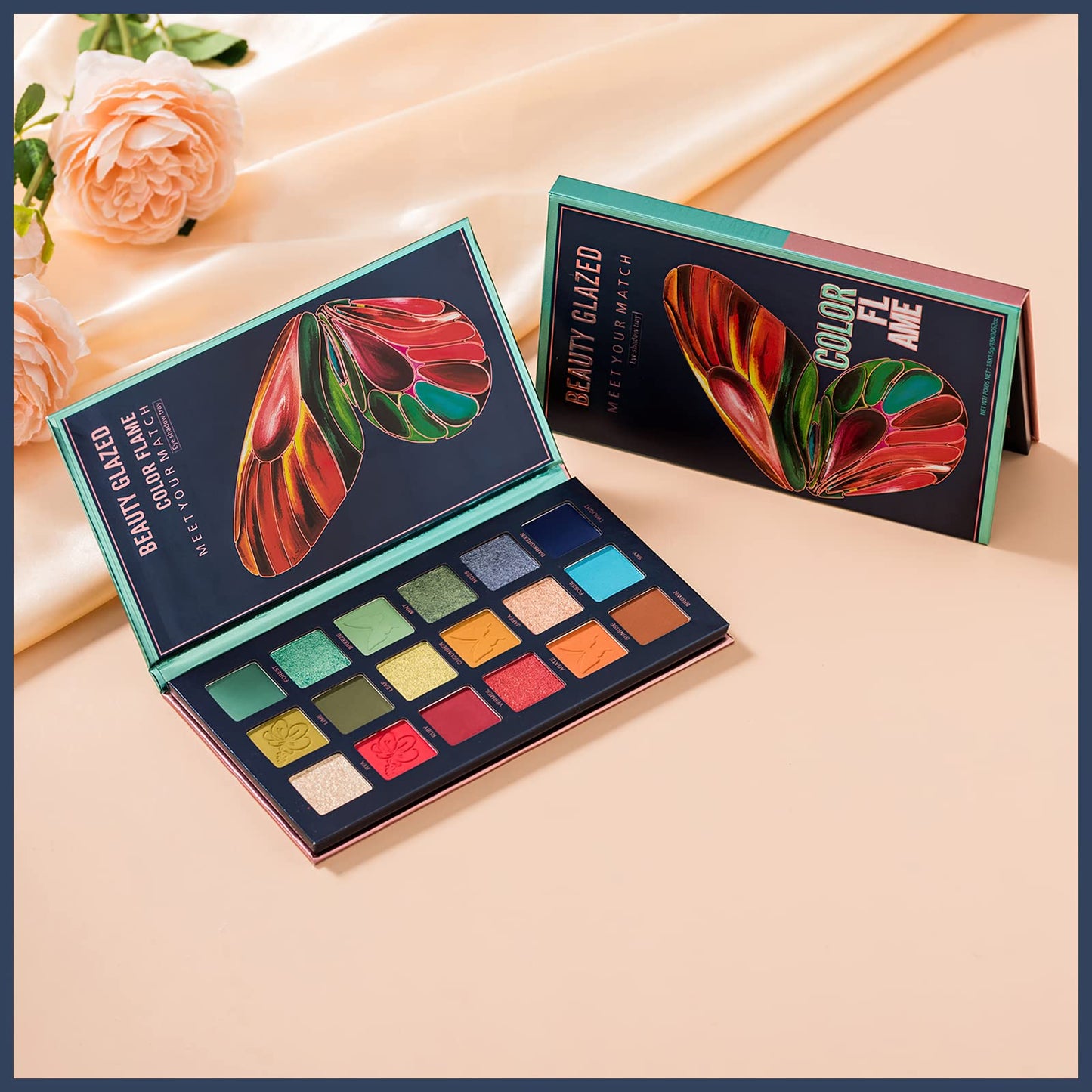 MIELIKKI 18 Colors Eyeshadow Palette, Butterfly Series Highly Pigmented Eye Makeup Palette, Matte Shimmer Metallic Powder Eyeshadow Pallet, Makeup Palette Cosmetics Gift, 111