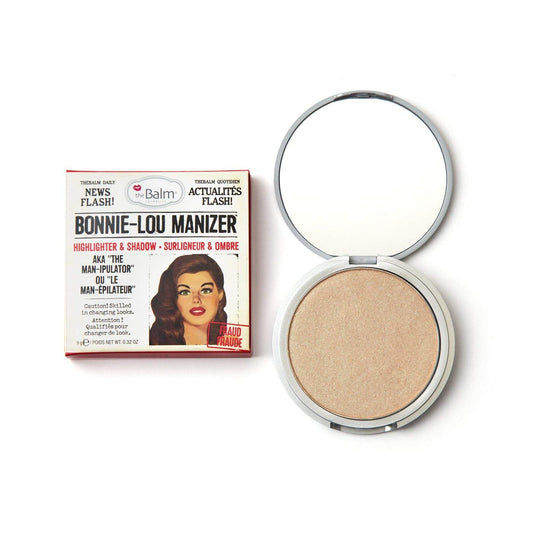 theBalm Bonnie-Lou Manizer Highlighter & Shadow, Highly Pigmented, Gilded Highlighter