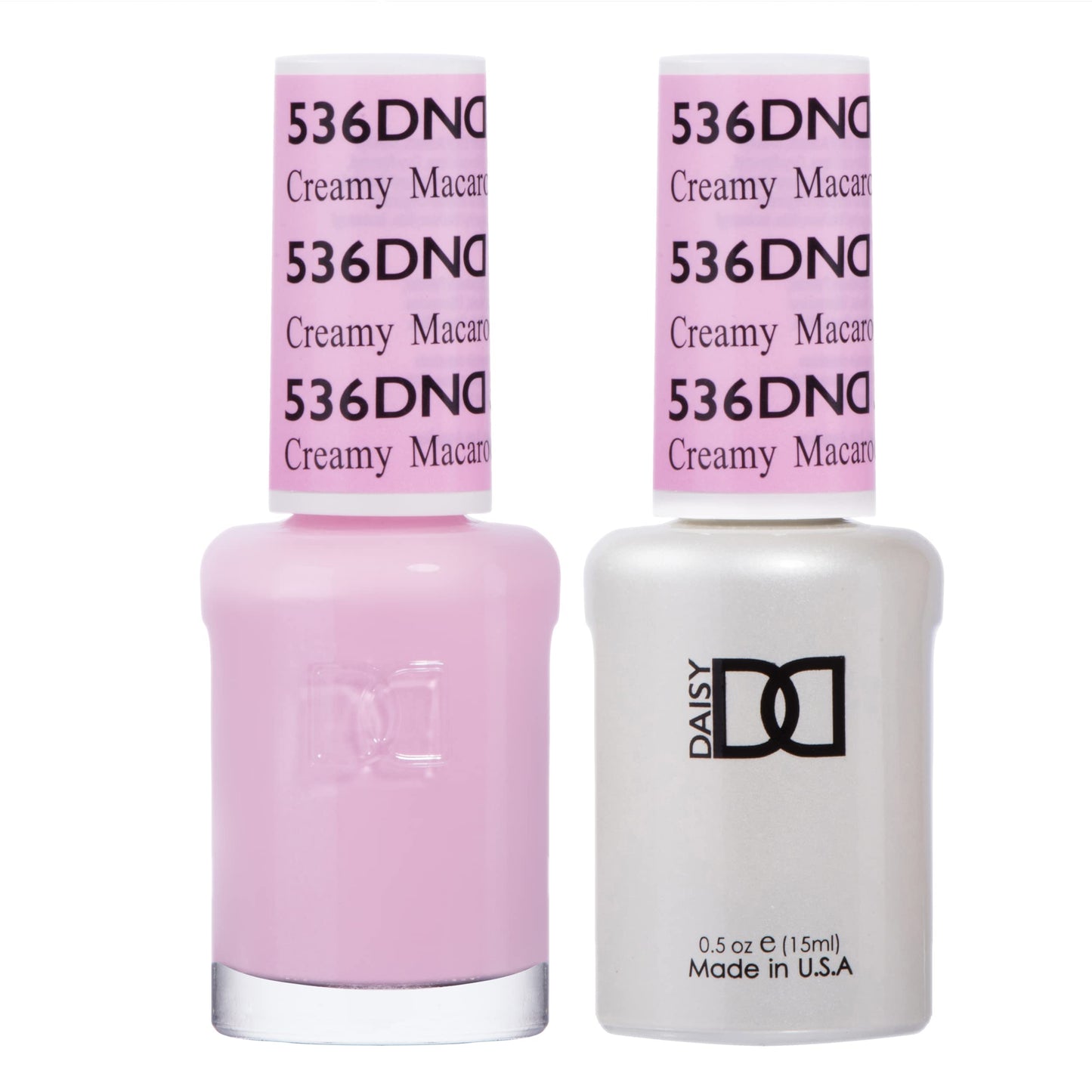 DND Gel Polish Set - 1 each of Pink Gel Polish and Pink Nail Polish, 536 Creamy Macaroon, 0.5 Fl Oz