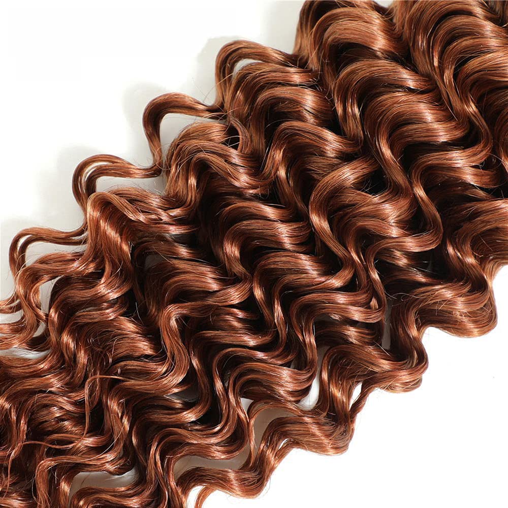 30 32 34 Inch Color #30 Deep Wave Bundles Brown Human Hair Bundles Peruvian Virgin Remy Hair Mixed Bundles Color #30 Bundles Human Hair Light Brown Deep Wave Bundles Hair Weave