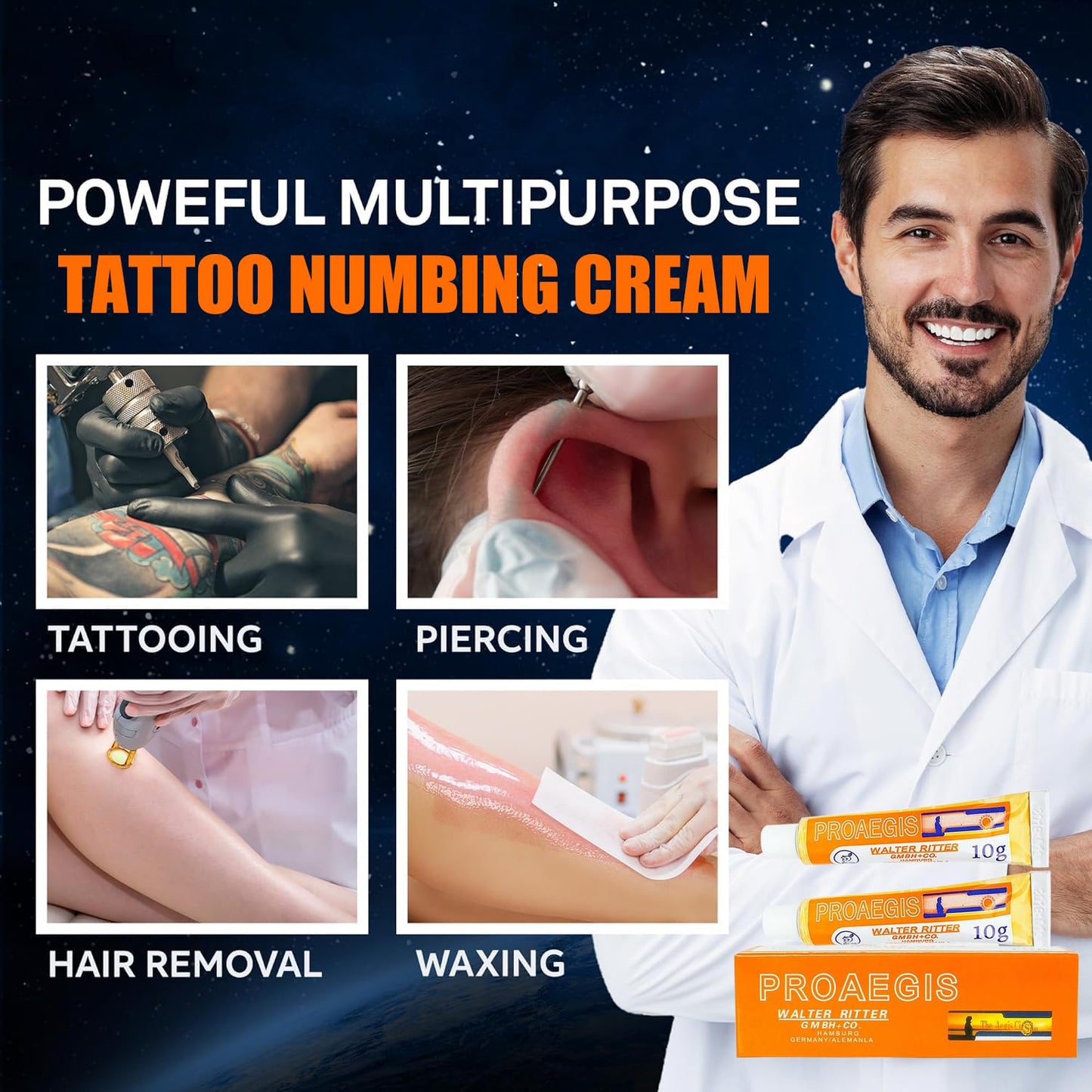 Tattoo Numbing Cream,10g Strength Numbing Cream,Painless Tattoo Numbing Cream for Relief Pain, Piercing Numbing Cream Pain Relief Cream Tattoo, Waxing, Microneedling