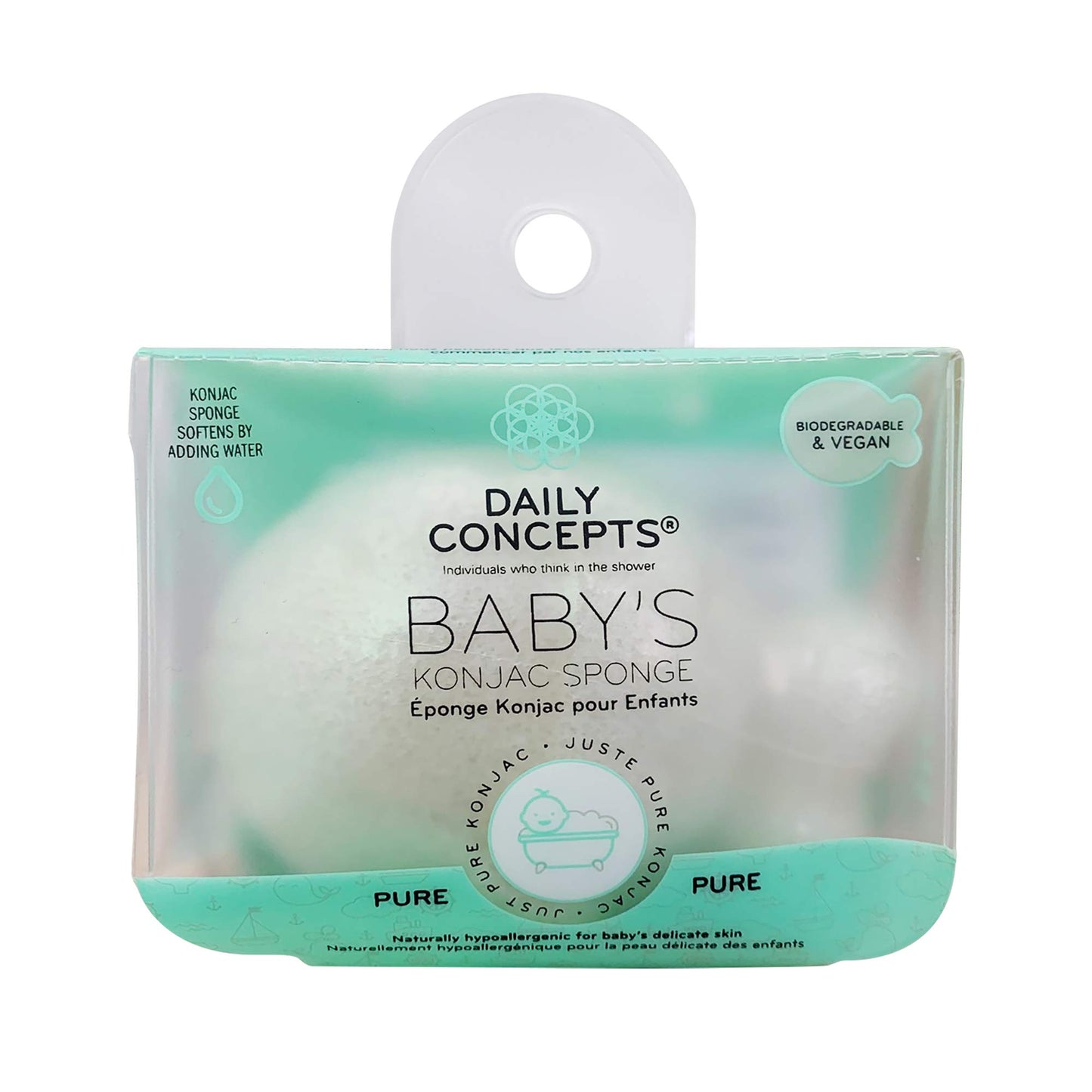 DAILY CONCEPTS Your Baby Konjac Sponge, Pure