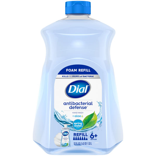 Dial Antibacterial Foaming Hand Soap Refill, Spring Water, 52 fl oz