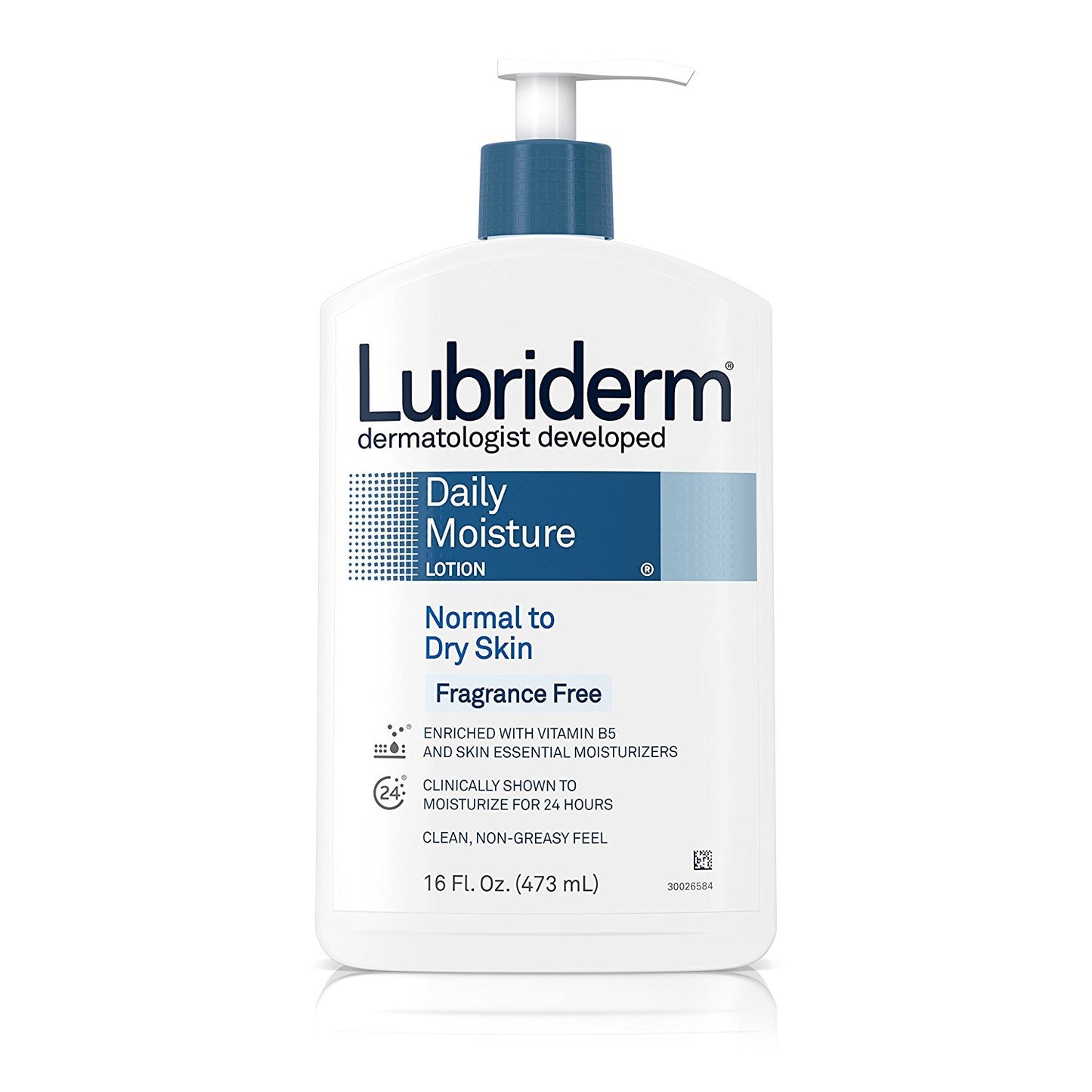 Lubriderm Daily Moisture Lotion No Fragrance 16 oz (Pack of 4)