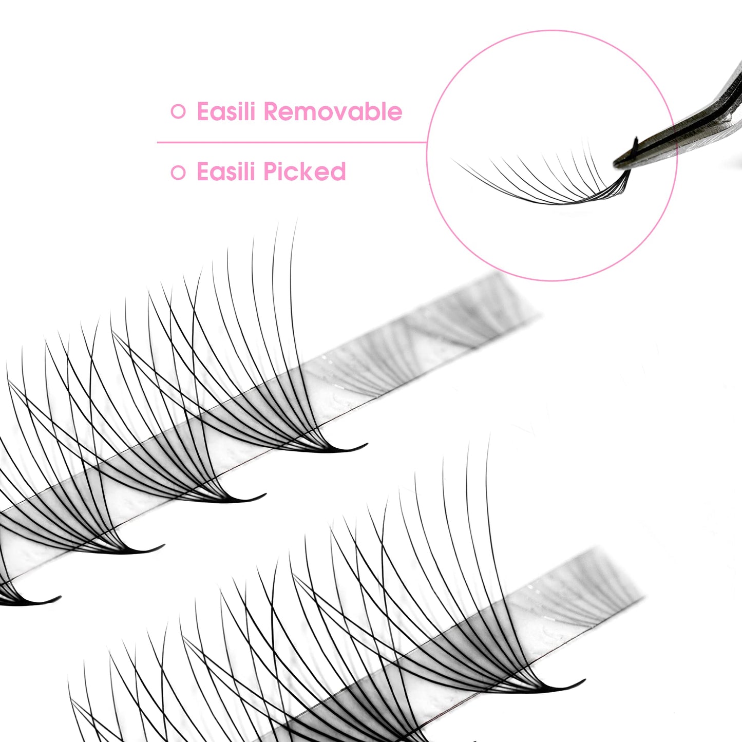 LAVISLASH 500 Ultraspeed Promade Fans Handmade Volume Eyelashes | Ultra Speed Eyelash Extension | 3D To 16D Fans | 0.03/0.05/0.07mm Thickness | C/CC/D Curl | 8-16mm Length(14D-0.05-C-12mm)