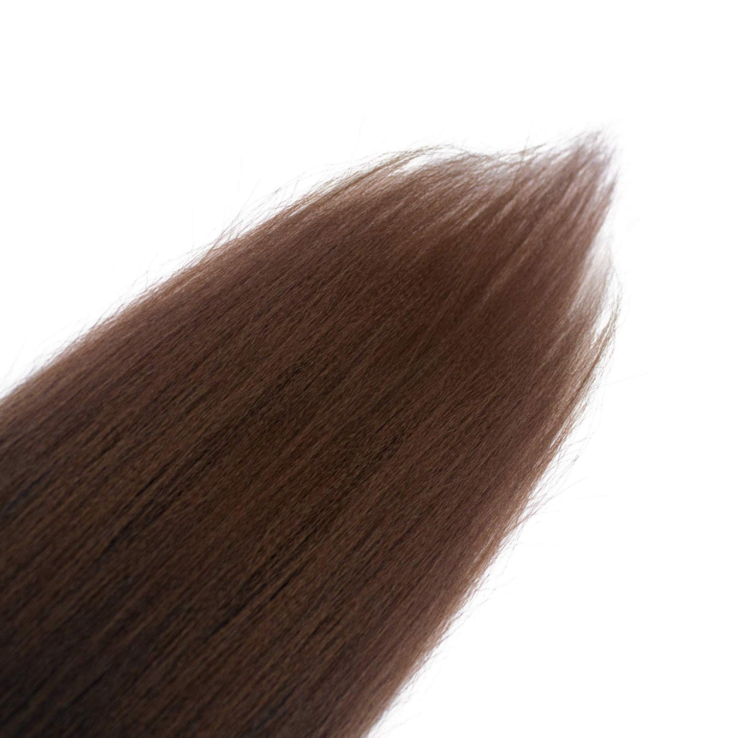 Pre Stretched Braiding Hair Extension Ombre Natural Black Brown Color 28 Inch Long Pre-stretched Hair for Braiding Twist Braids Itch Free Hot Water Setting Yaki Straight Synthetic Hair (#1B/30)