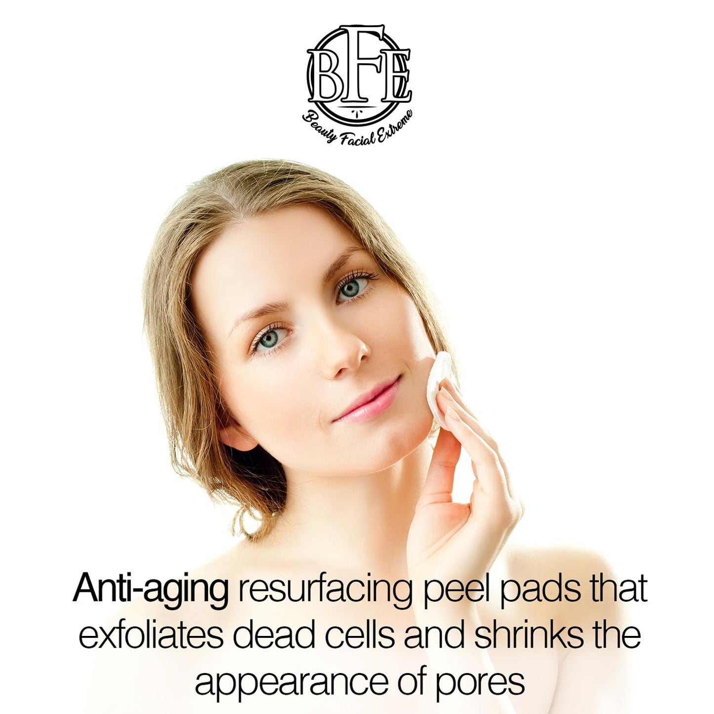 Anti Aging Resurfacing Exfoliating Peel Pads Treatment- Contains Lactic, Salicylic, & Glycolic for Face & Body. Repairs Fine Lines, Wrinkles, Dark Spots, Pores, Acne Scars & Uneven Skin Tone.