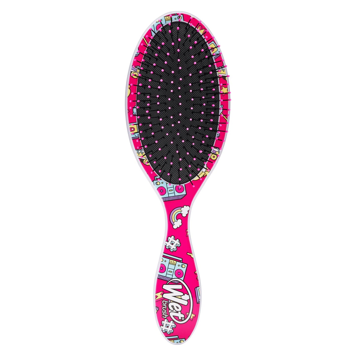 Wet Brush Original Detangler Hair Brush - Radio, Happy Hair - All Hair Types - Ultra-Soft Bristles Glide Through Tangles with Ease - Pain-Free Comb for Men, Women, Boys & Girls