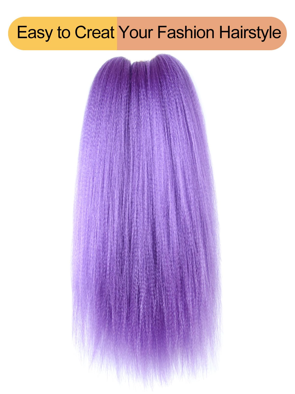 KAVSORAPI Light Purple Braiding Hair 10 Inch Pre Stretched Hair Colored Short Straight Crochet Braids Yaki Texture Synthetic Fiber 6 Packs (Light Purple)