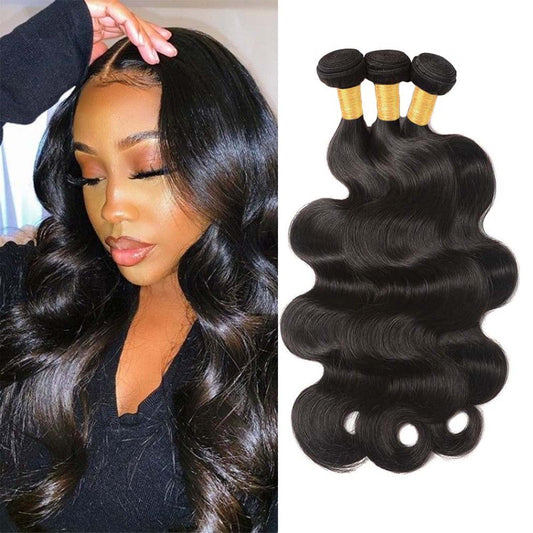 Body Wave Bundles Brazilian Human Hair Bundles for Women 100% Virgin Hair Natural Color Body Wave Bundles Hair Extensions 14 16 18 Inch