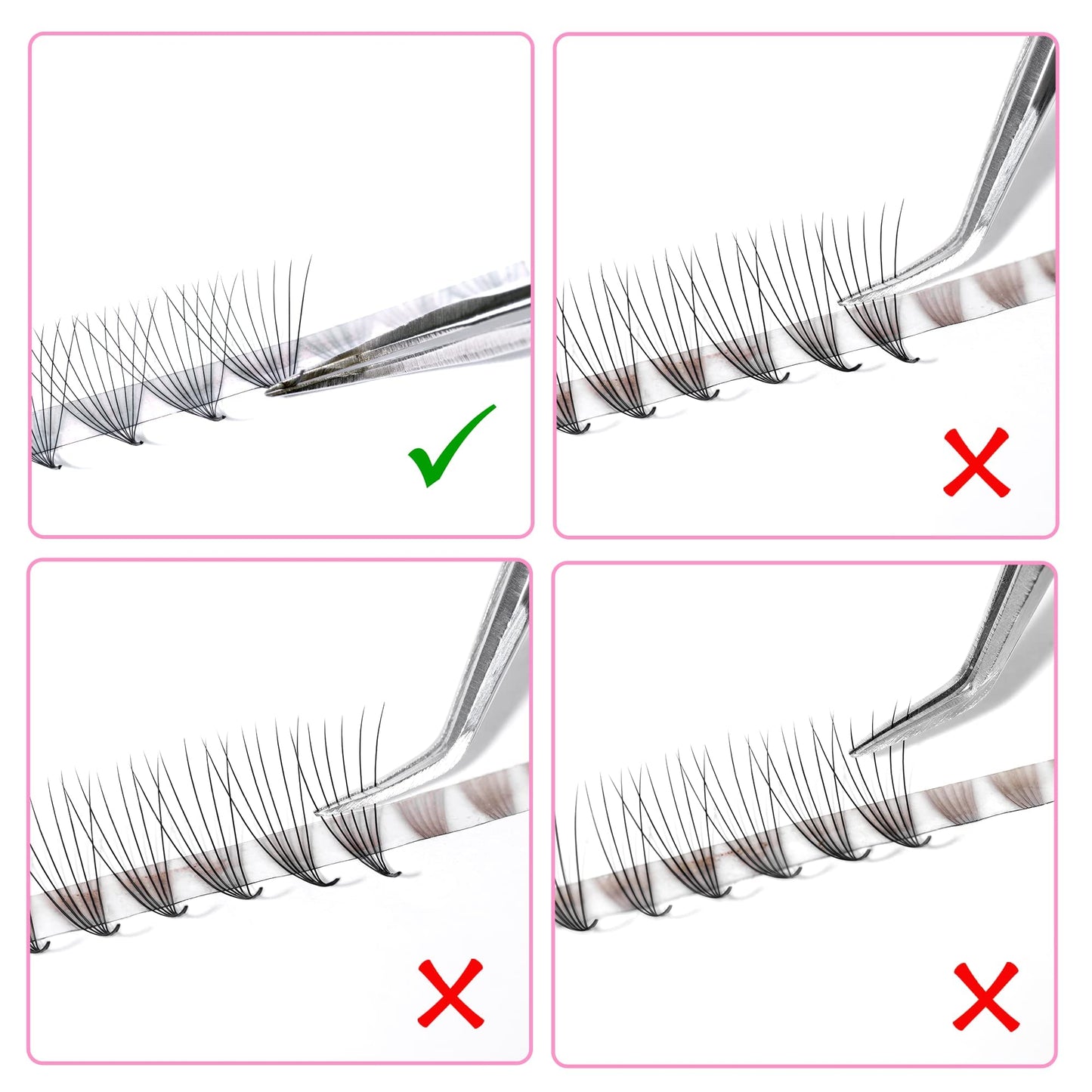 LAVISLASH 500 Ultraspeed Promade Fans Handmade Volume Eyelashes | Ultra Speed Eyelash Extension | 3D To 16D Fans | 0.03/0.05/0.07mm Thickness | C/CC/D Curl | 8-16mm Length(3D-0.07-CC-8mm)