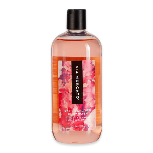 Via Mercato Bella Collection, Hydrates & Invigorates, Shower Gel, 500 ML, No. 4 - Pink Grapefruit, Vervain & Cassis