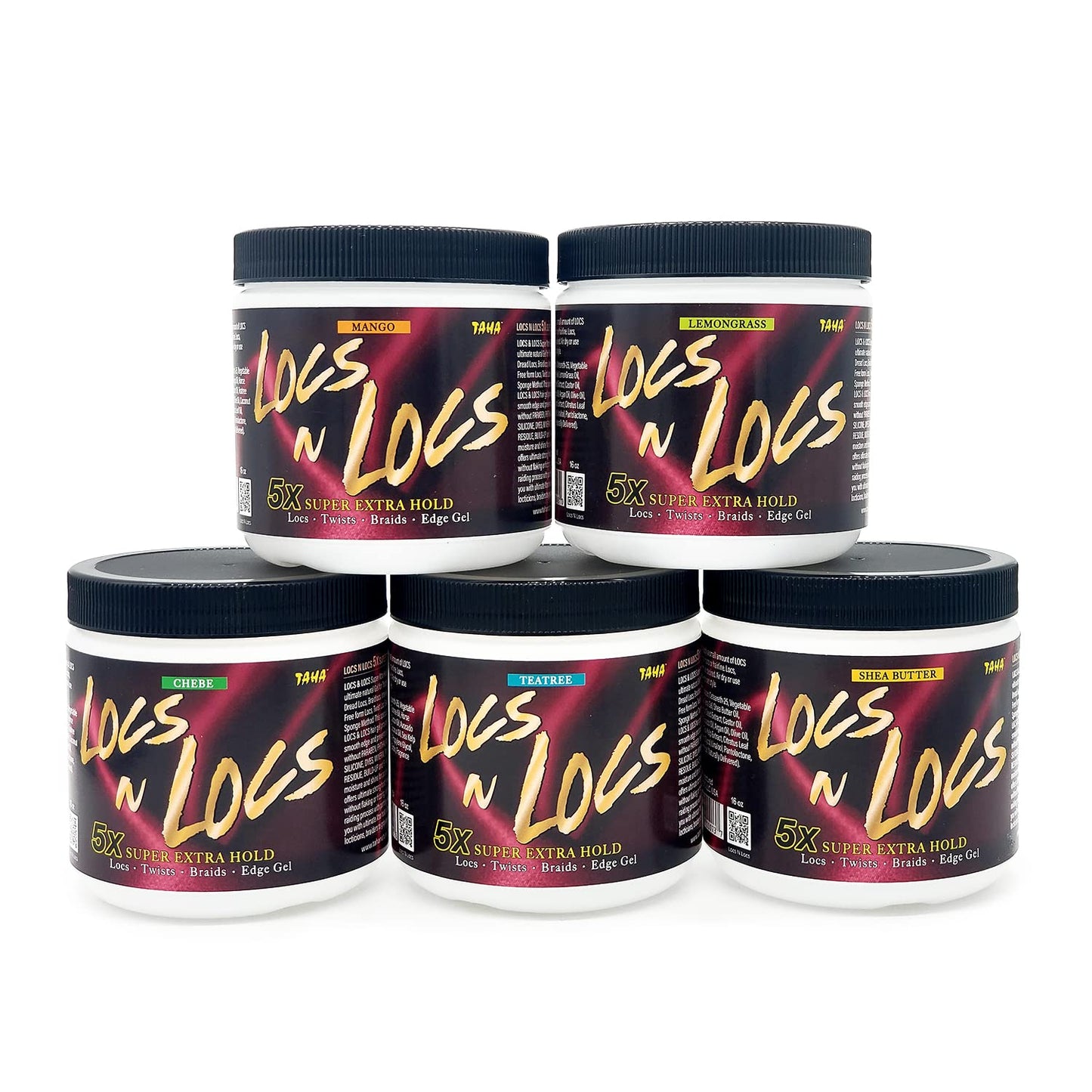 Taha Locs & Locs Gel - 5X Super Extra Hold, Natural & Non-Damaging for Locs, Braids, Twists - 16 Oz (Lemongrass, 1 Pound(Pack of 1))