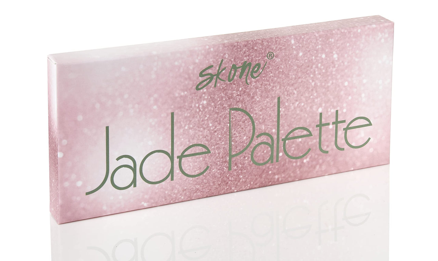 Skone Cosmetics Jade Eyeshadow Palette | Longwear Makeup Highly Pigmented Cute Matte Shimmer Natural & Nude Colors Ultra-Blendable Buildable Professional Eye Color Makeup