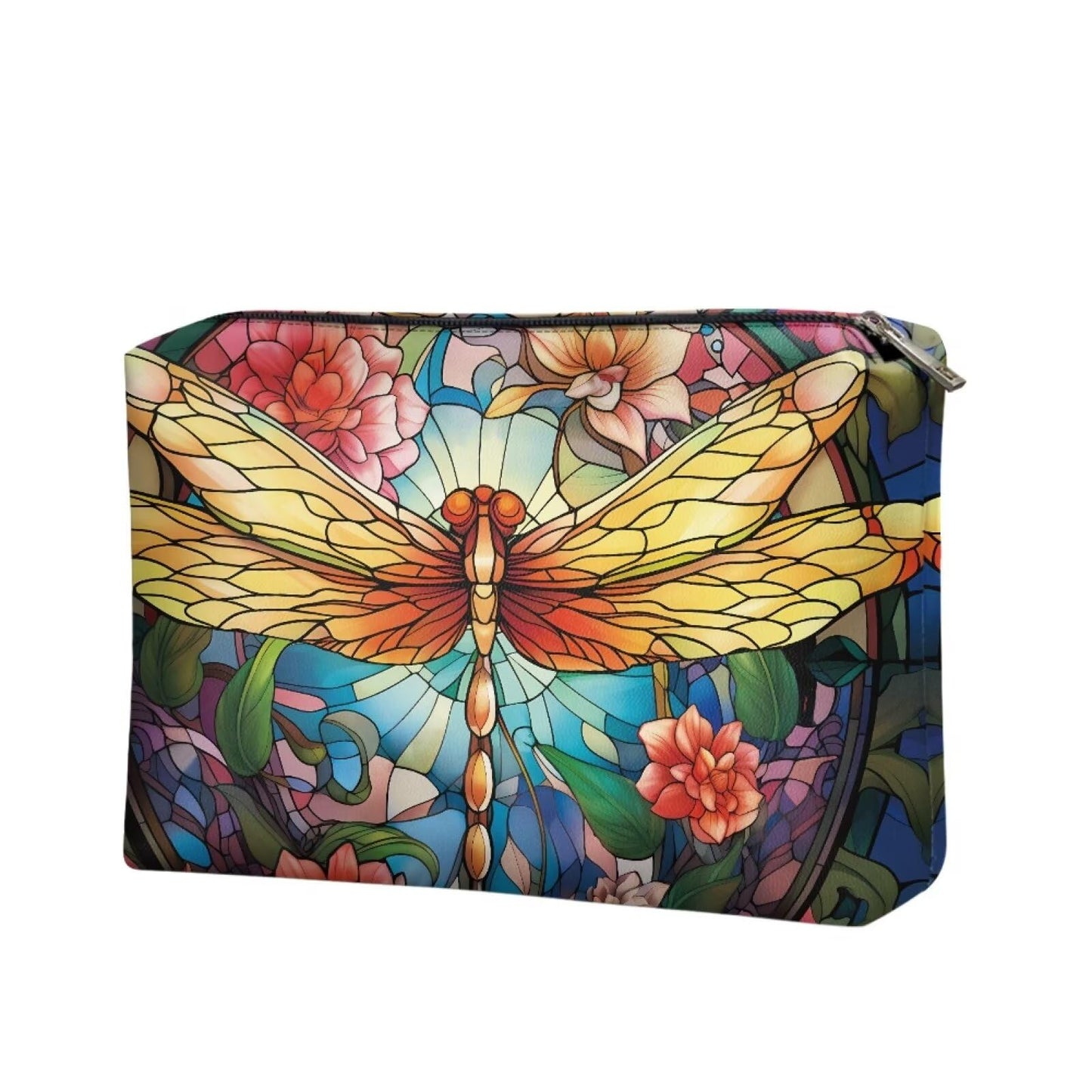 ELEDIZI Fantasy Dragonfly Makeup Bags for Women Travel Toiletry Bag for Women Carry On Waterproof Cosmetic Bags for Women Travel Makeup Brush Holder Bag Zipper Skincare Bags for Women Birthday Gifts