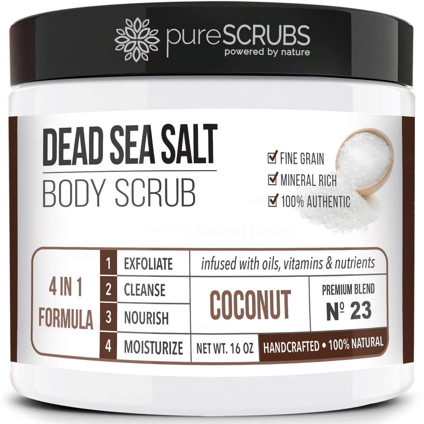 pureSCRUBS Coconut Dead Sea Salt Scrub + Cucumber Body Scrub