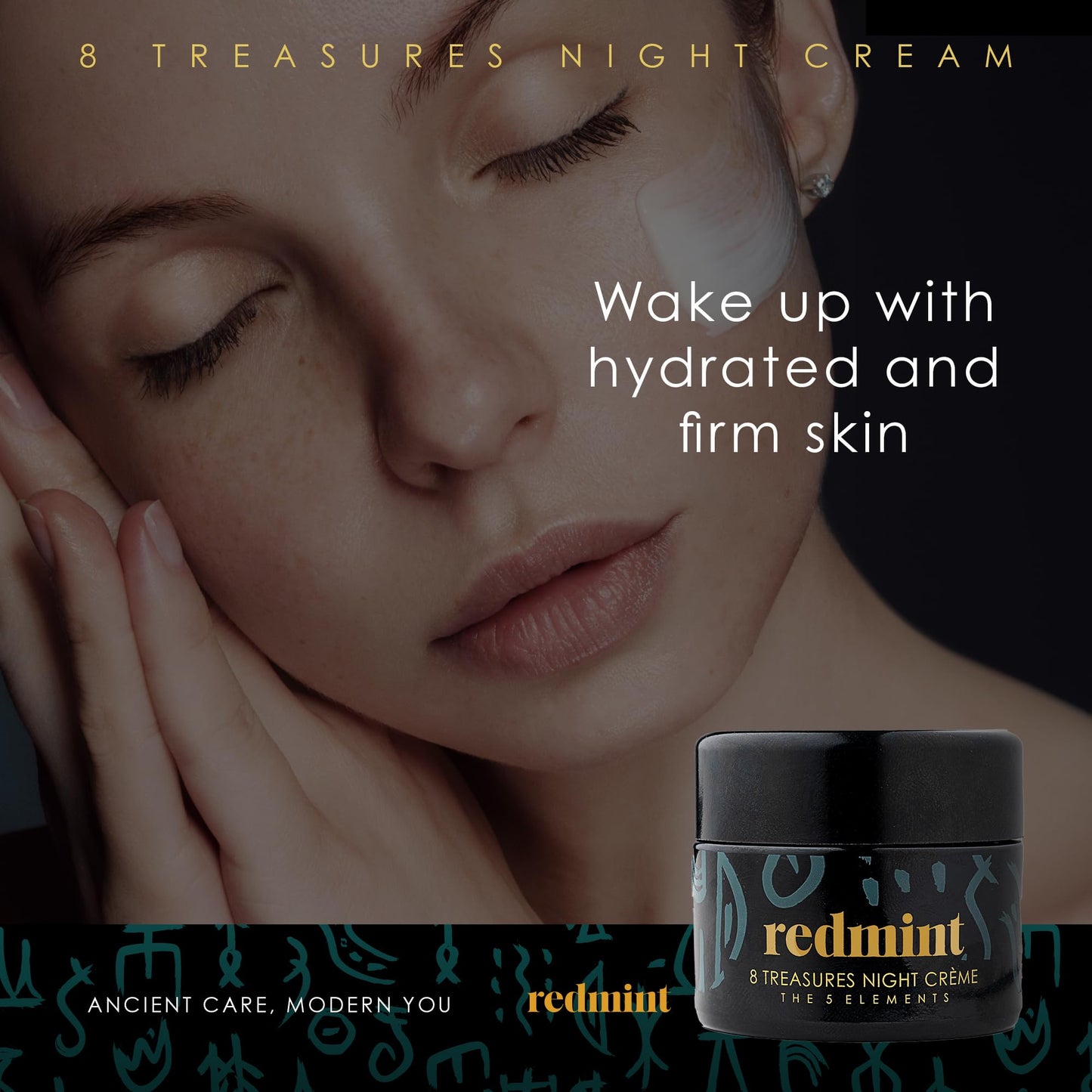 Redmint Night Cream Rooted In Ancient TCM Wisdom | Overnight Face Cream To Hydrate And Revive For A Radiant And Healthy-Looking Skin | For All Skin Types | 30 ml